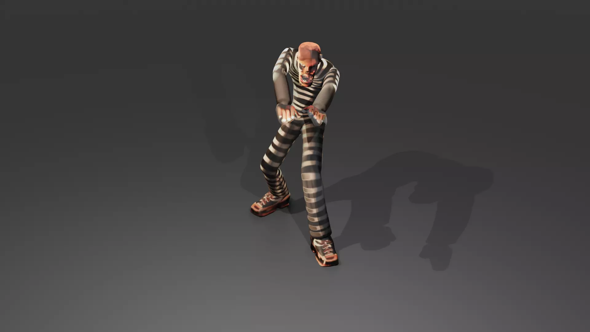 low poly game ready zombie character Low-poly 3D model