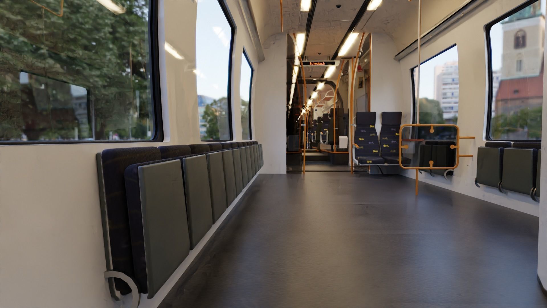 Bombardier TALENT Train sweg Rigged Animated 3D model_7