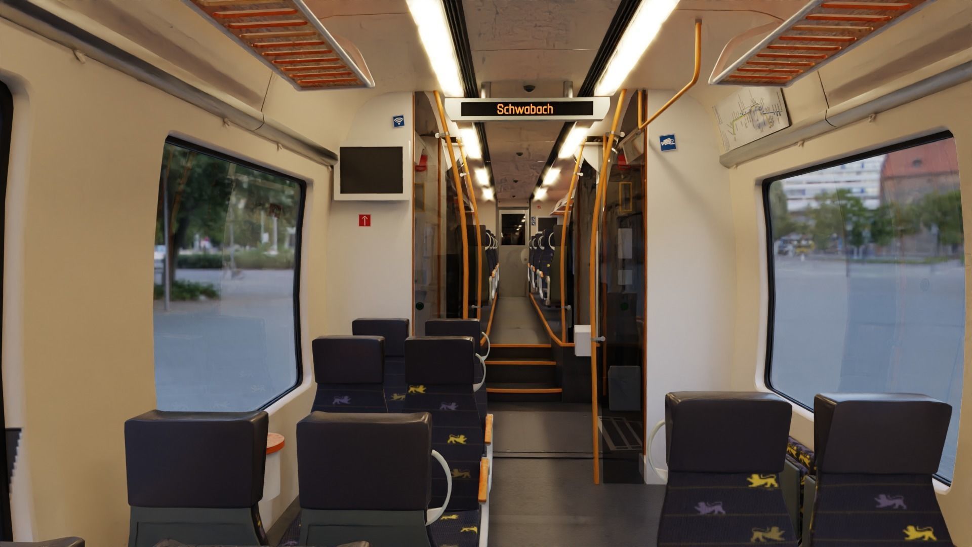 Bombardier TALENT Train sweg Rigged Animated 3D model_6