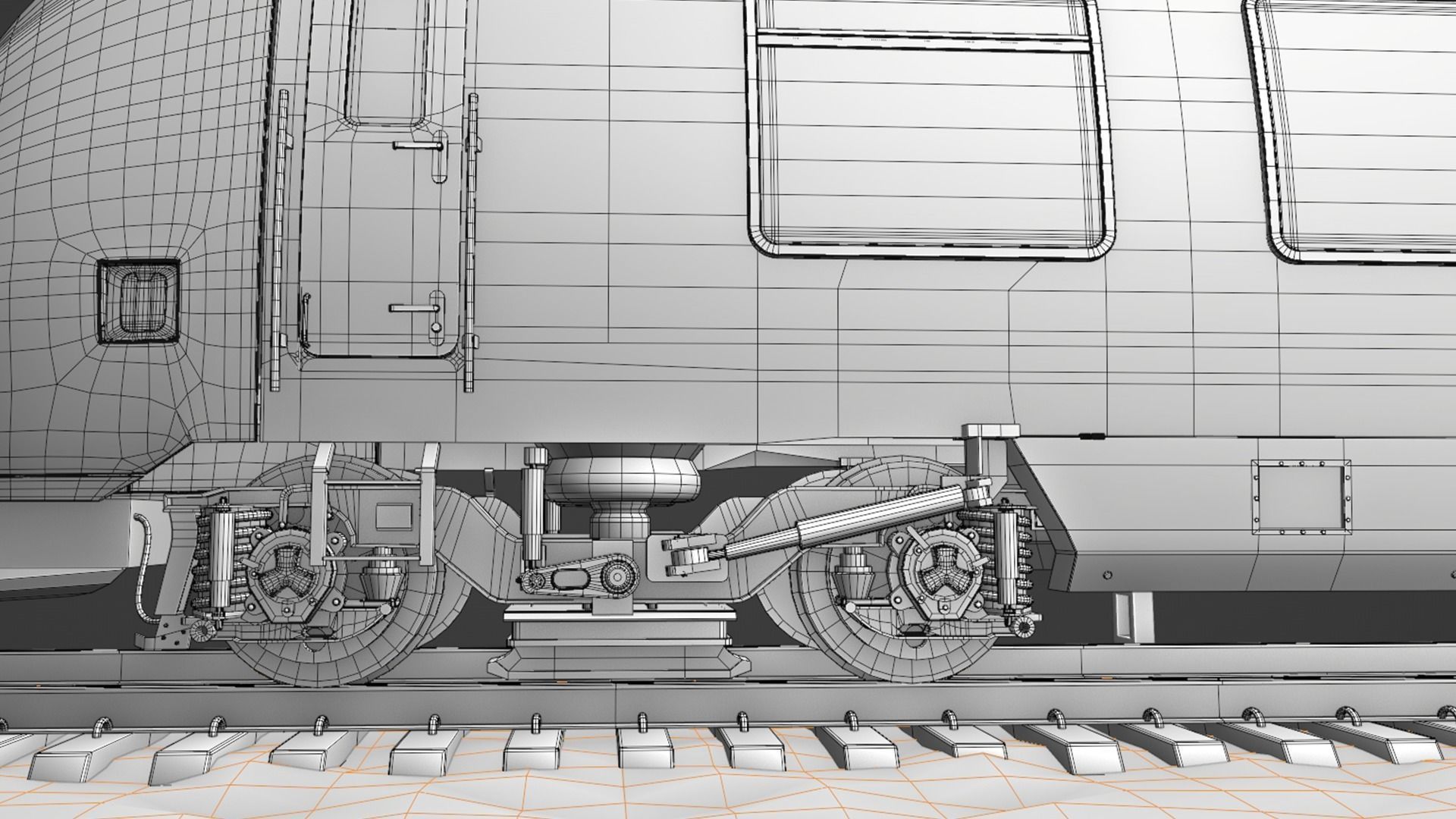 Bombardier TALENT Train sweg Rigged Animated 3D model_14
