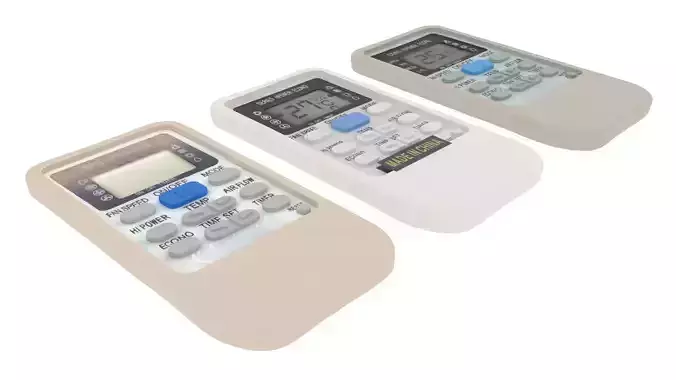 Air Conditioner Remote Controls Set 3D model