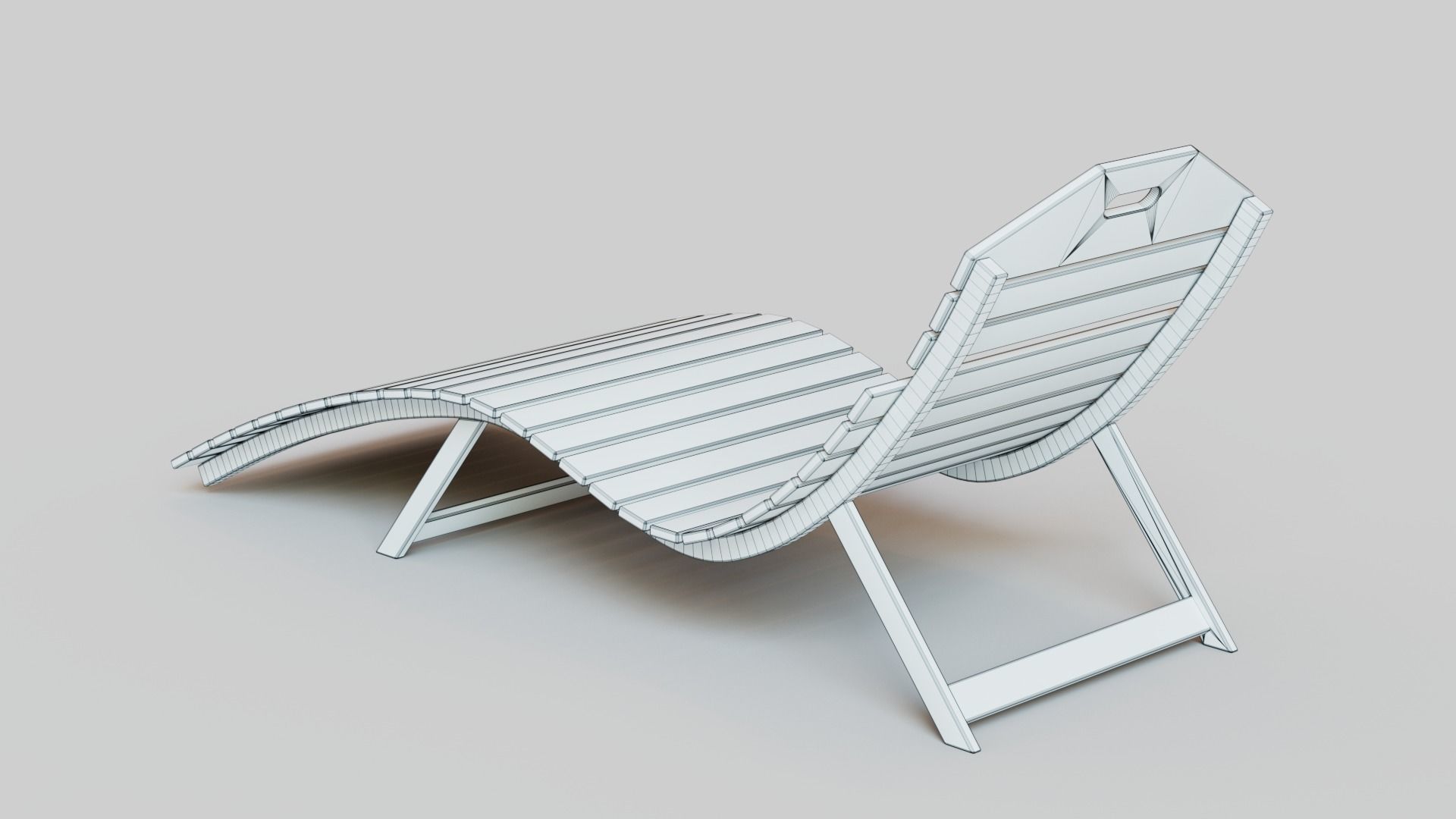 Modern Outdoor Lounge Chair 3D model_4