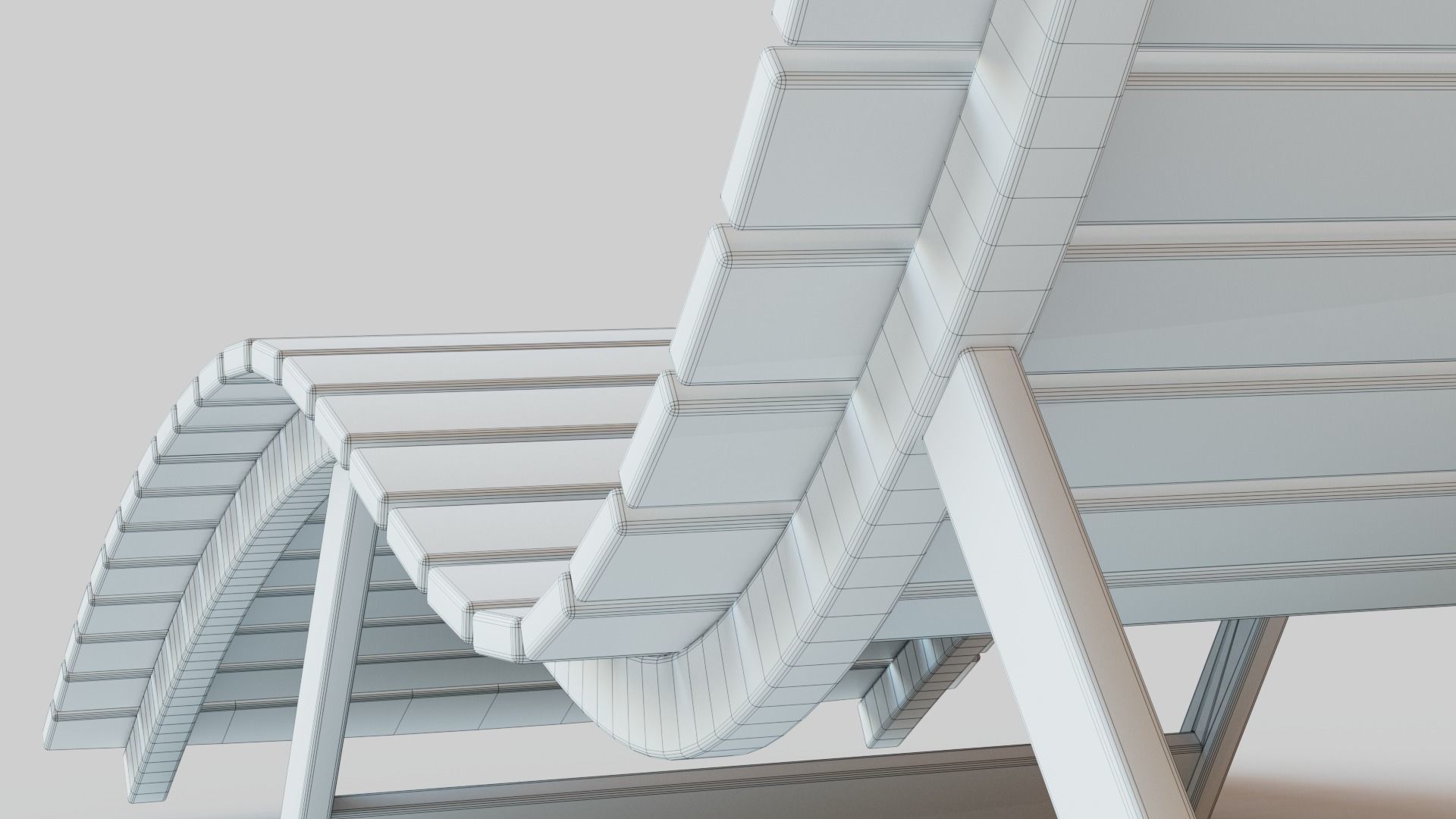 Modern Outdoor Lounge Chair 3D model_7