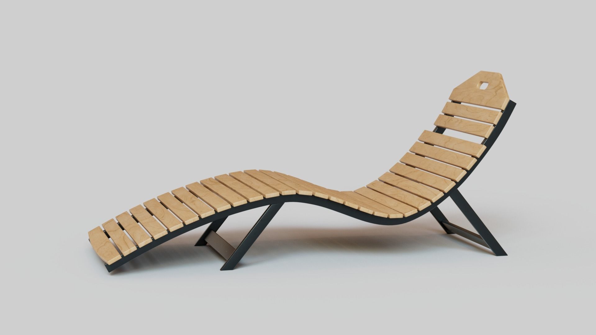 Modern Outdoor Lounge Chair 3D model_11