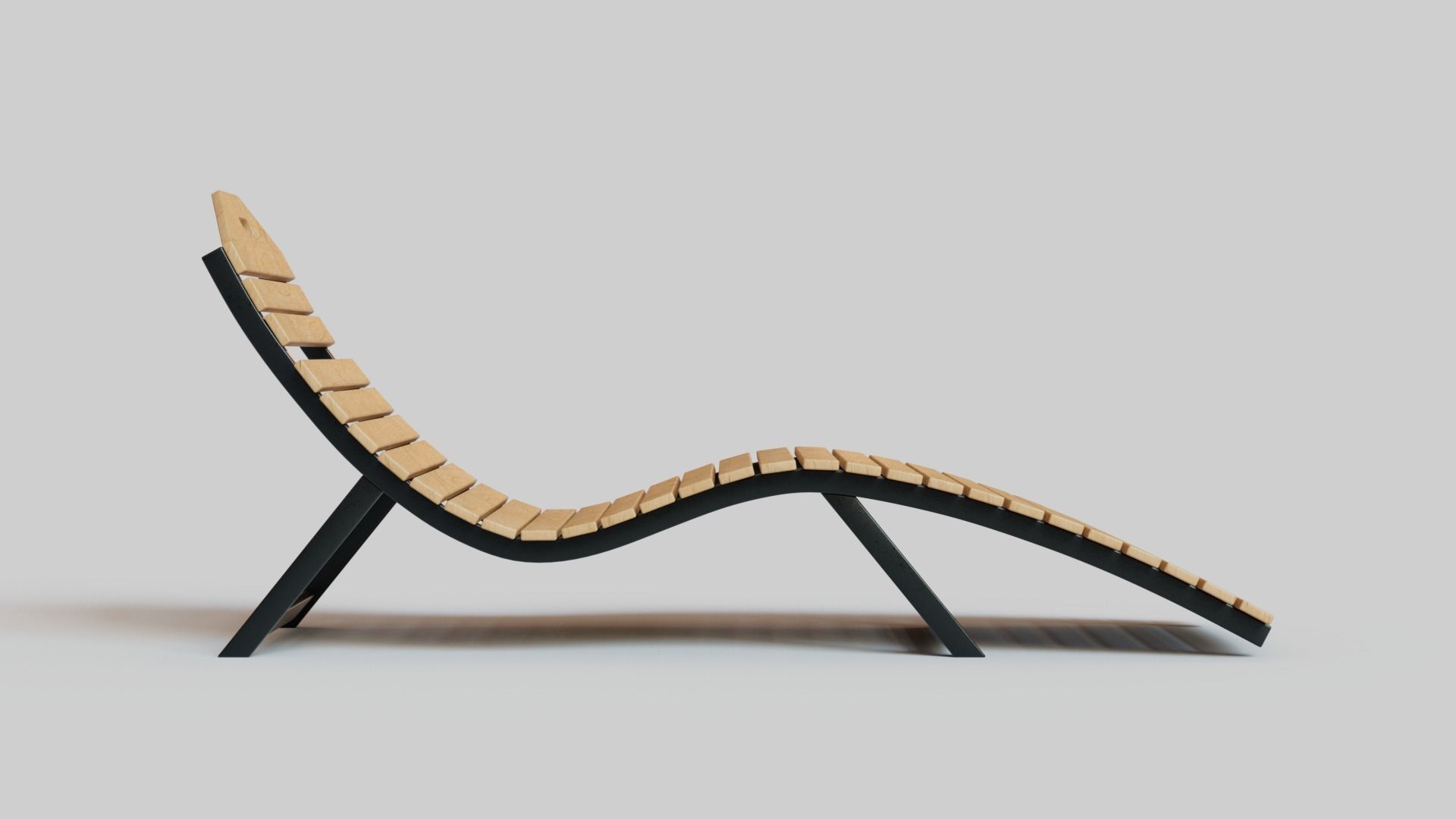 Modern Outdoor Lounge Chair 3D model_12