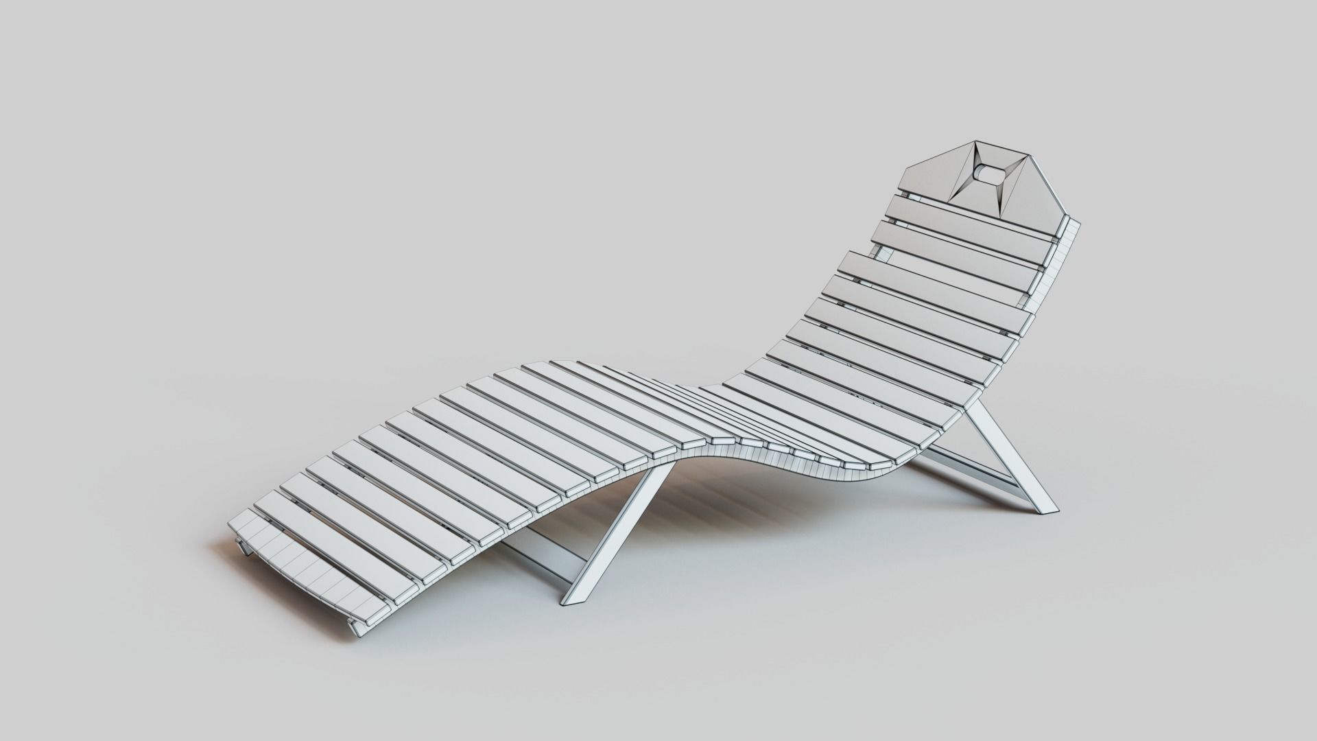 Modern Outdoor Lounge Chair 3D model_1