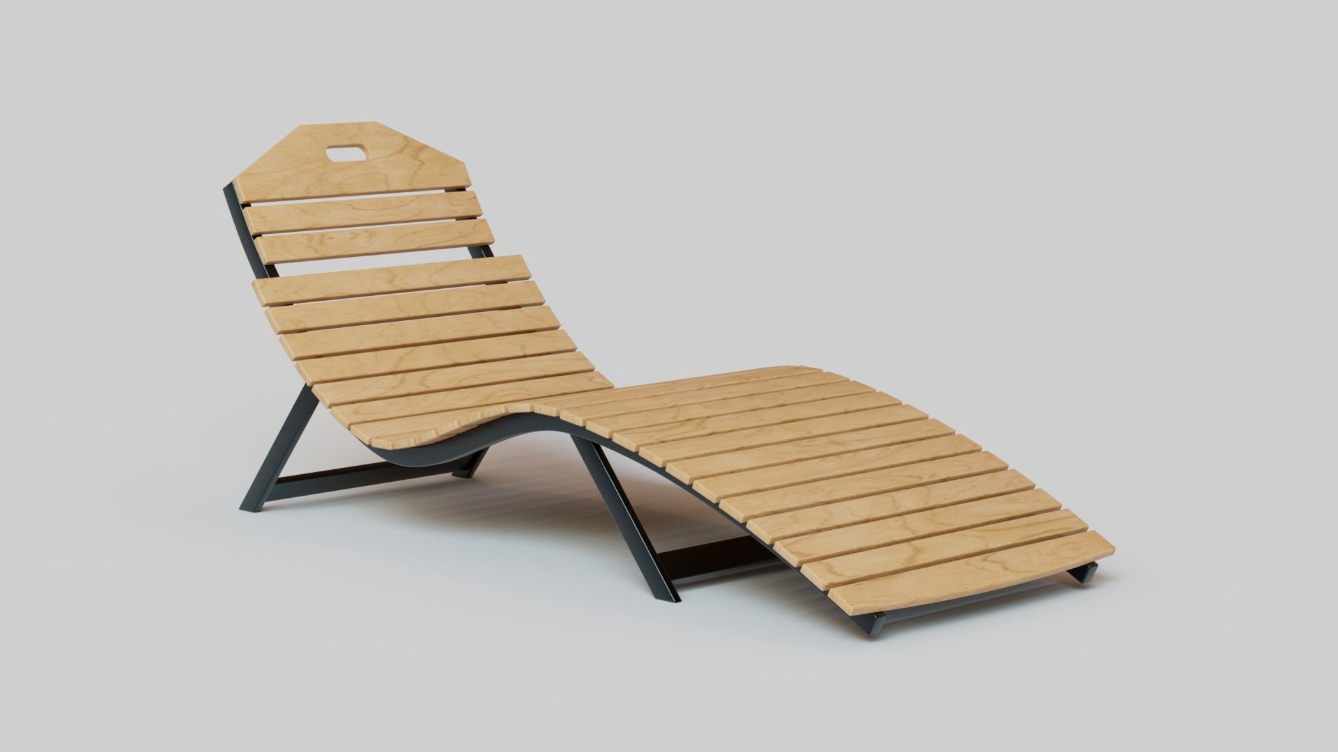 Modern Outdoor Lounge Chair 3D model_10