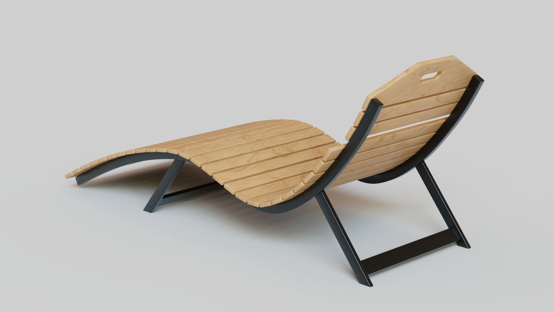 Modern Outdoor Lounge Chair 3D model_3