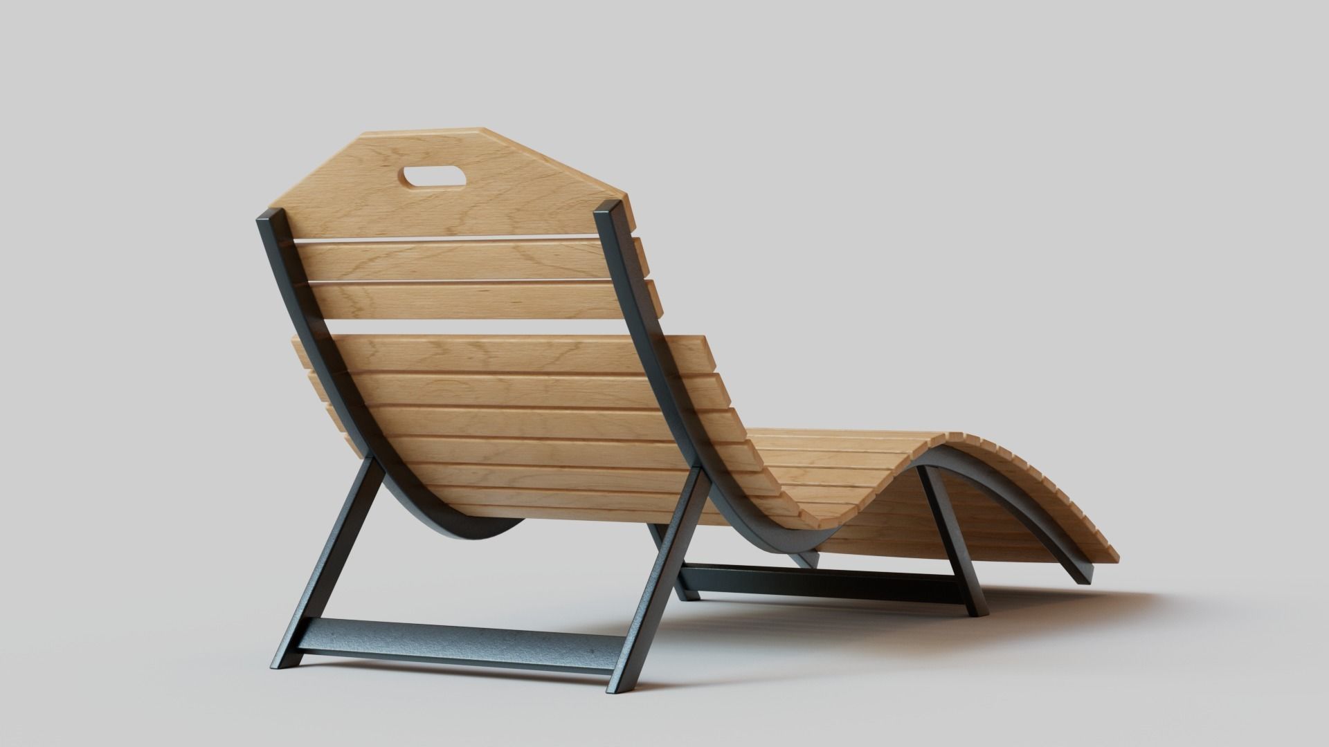 Modern Outdoor Lounge Chair 3D model_13