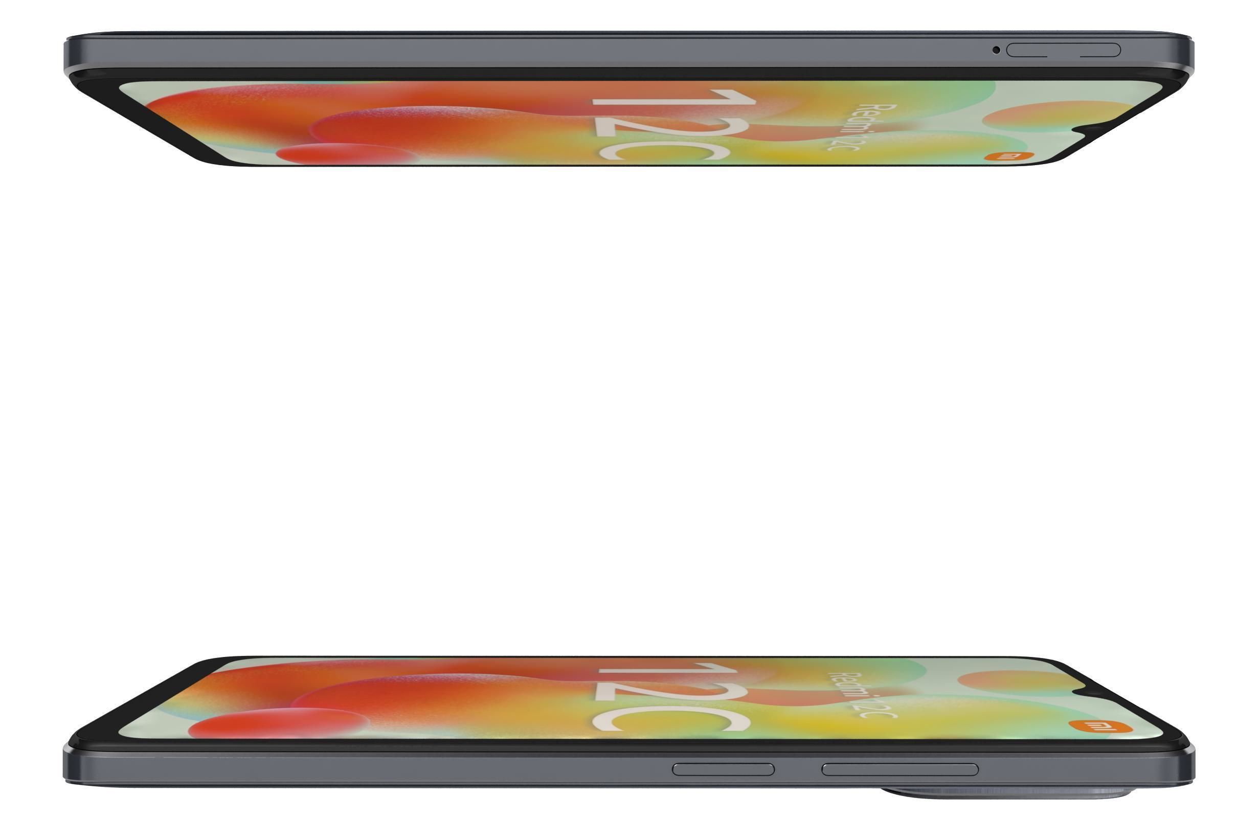 Xiaomi Redmi 12C Black Low-poly 3D model_9