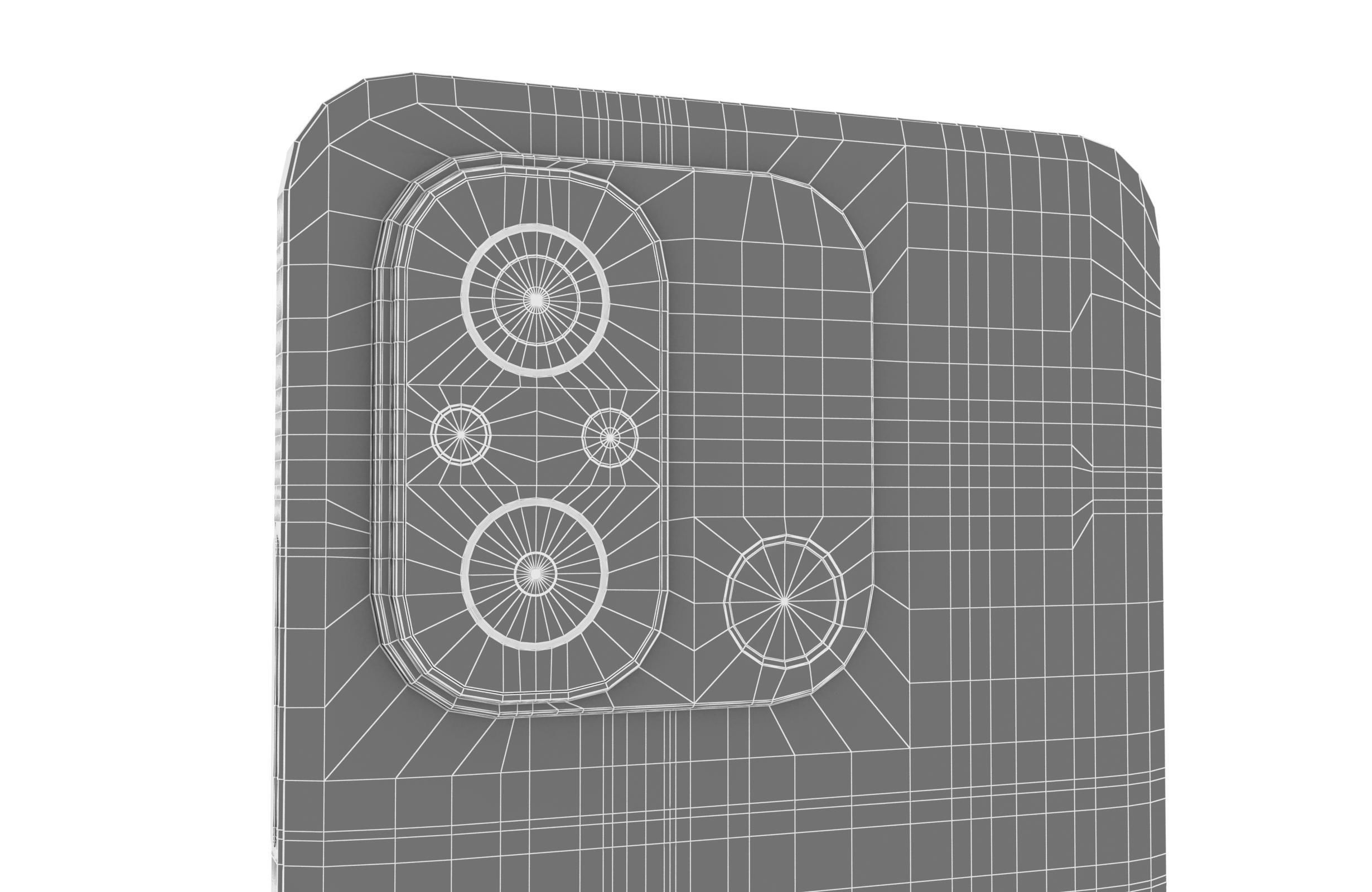 Xiaomi Redmi 12C Black Low-poly 3D model_21