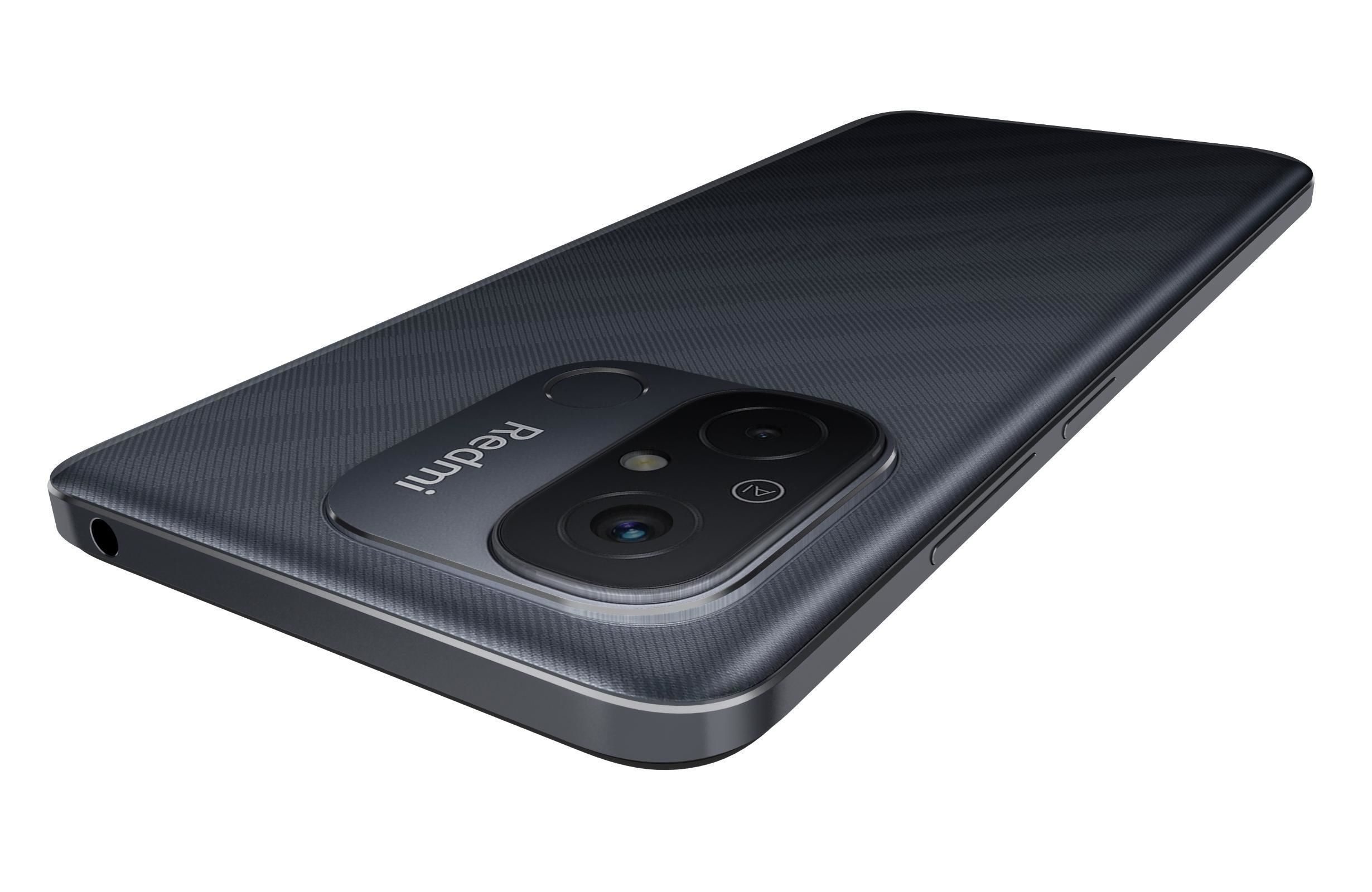 Xiaomi Redmi 12C Black Low-poly 3D model_15