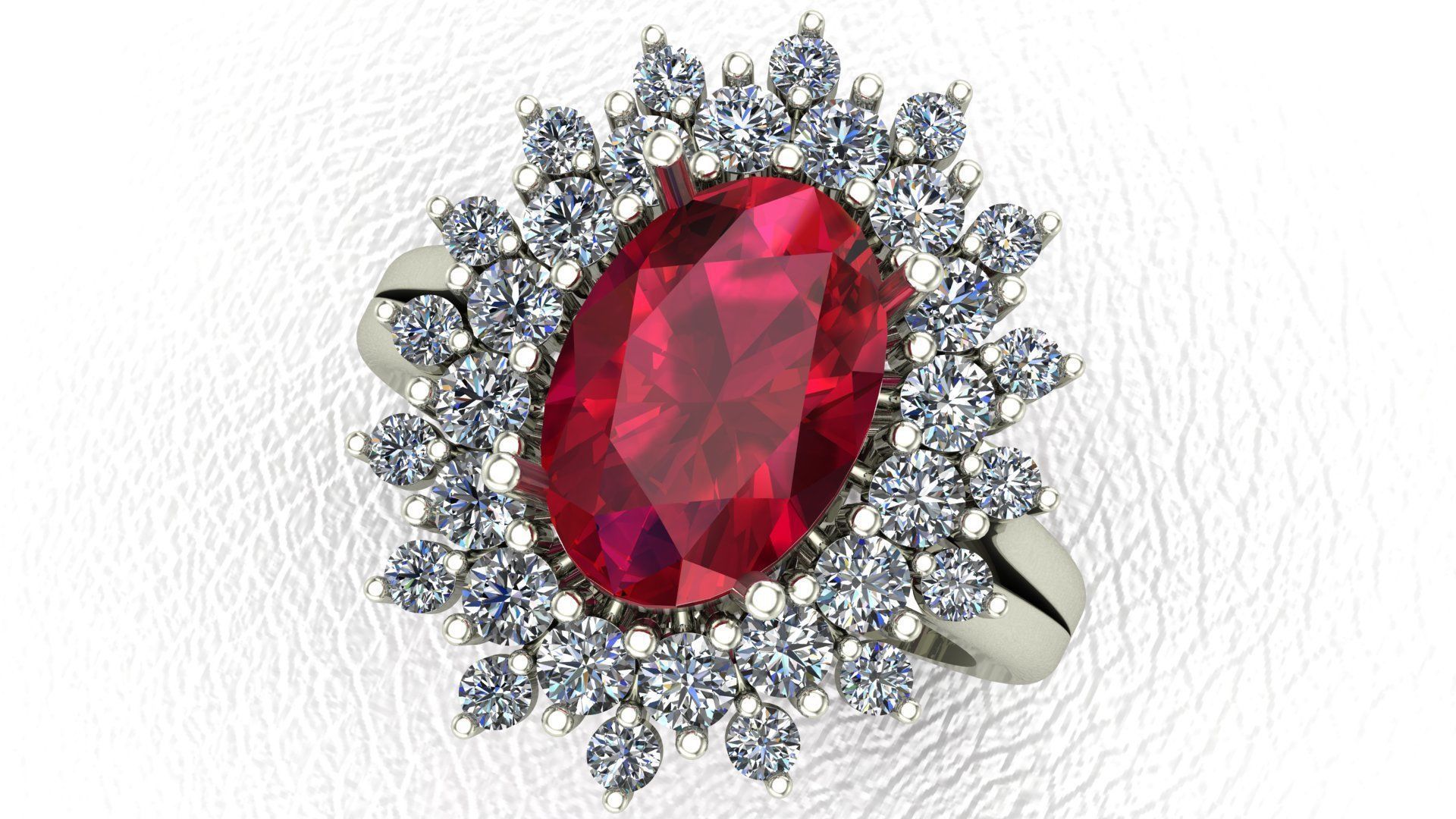 Quintan engagement ring 3d model 3d print model 3D print model_3