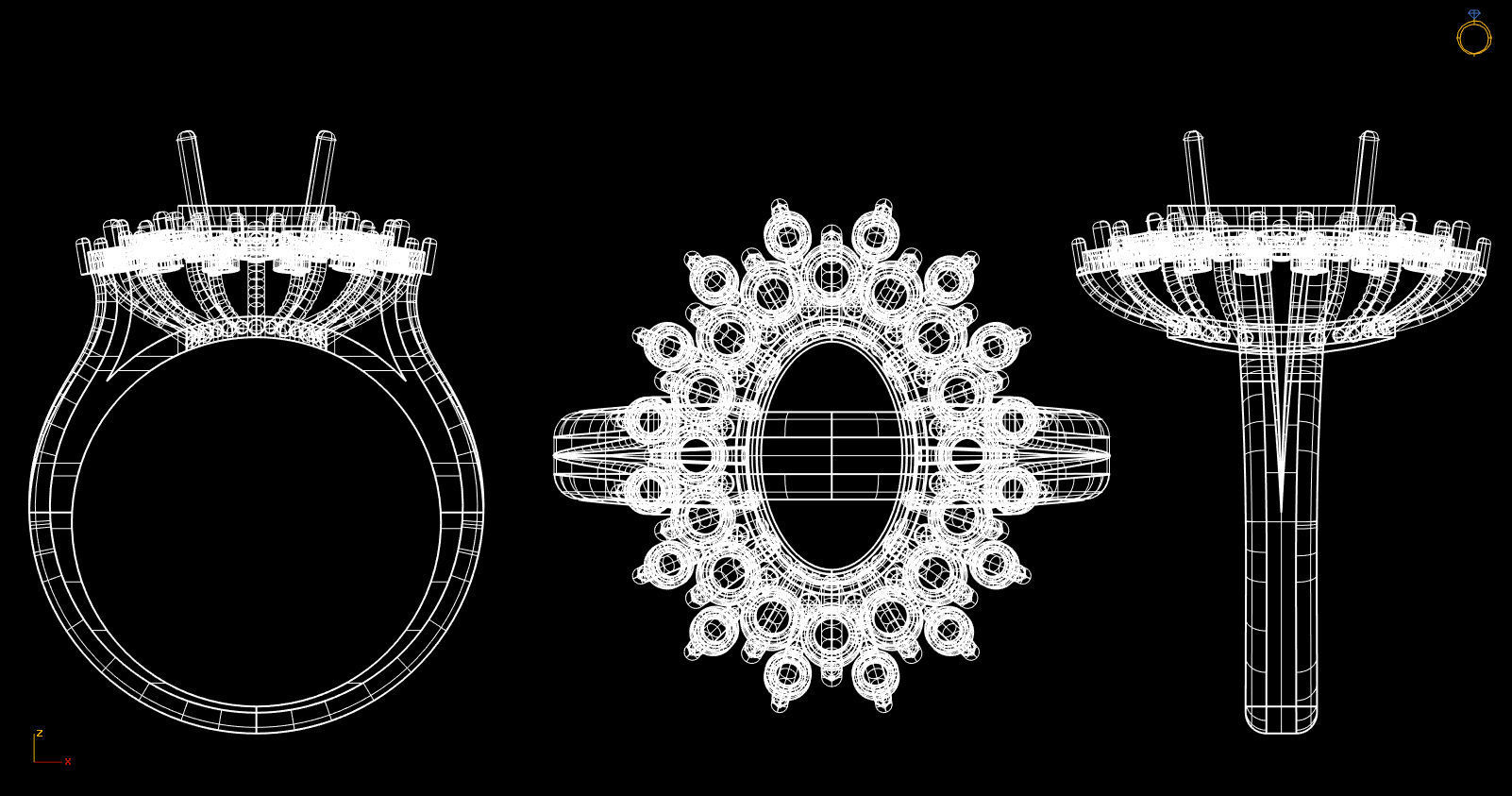 Quintan engagement ring 3d model 3d print model 3D print model_7