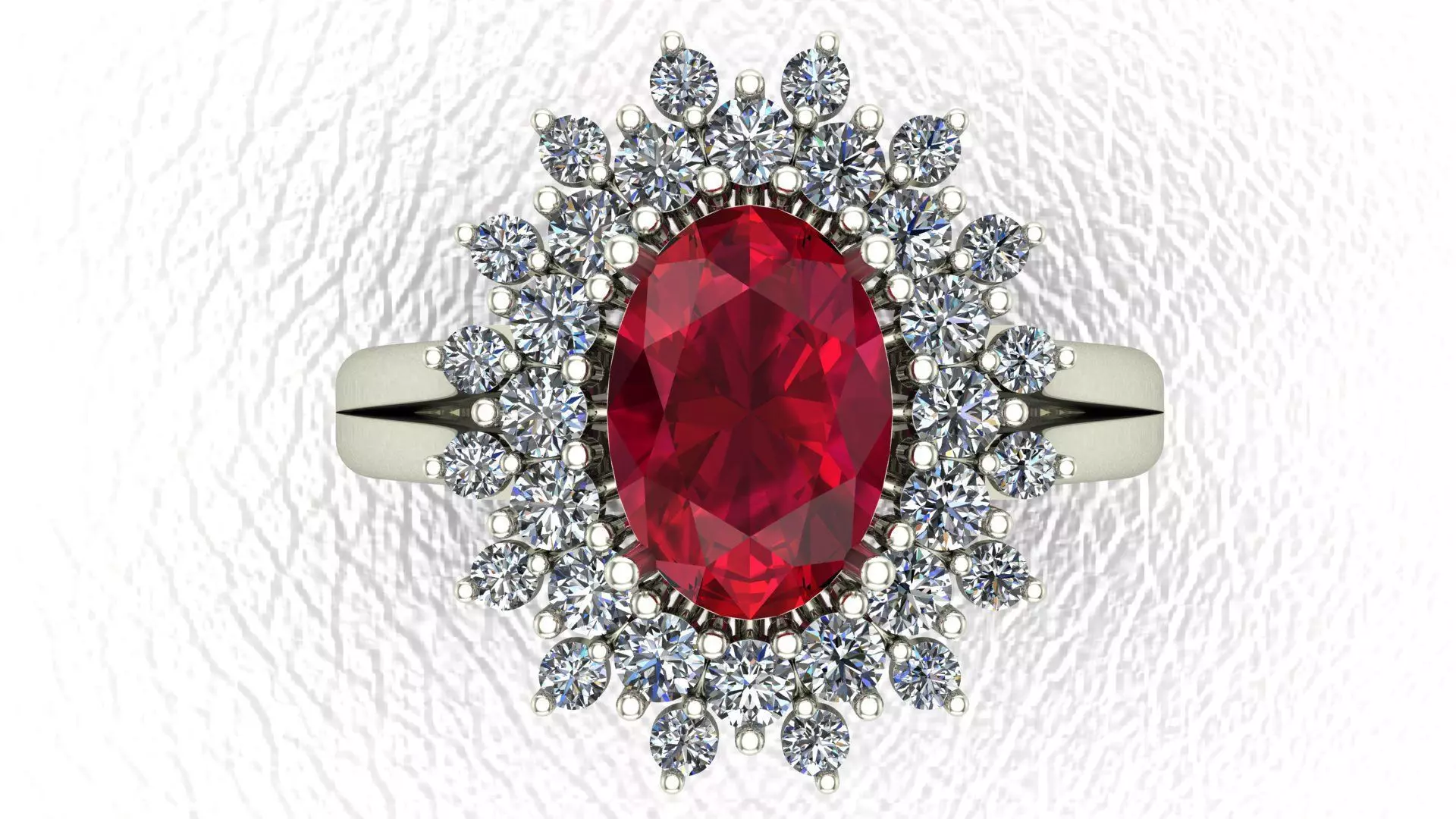 Quintan engagement ring 3d model 3d print model 3D print model_0