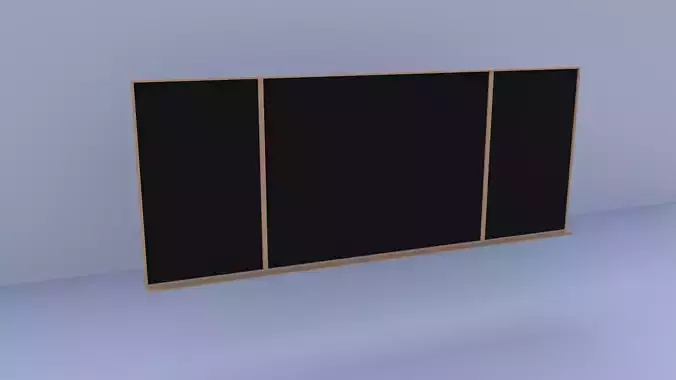 Simple School Blackboard Free 3D model