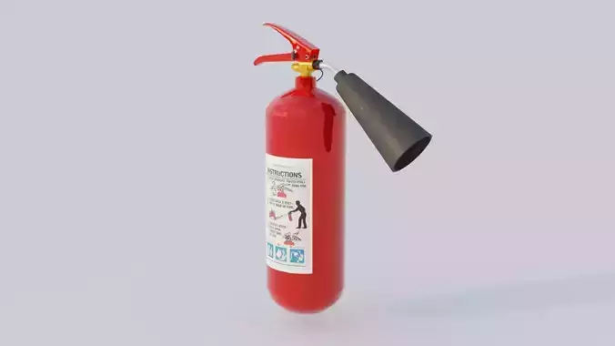 Standart Fire Extinguisher Low-poly 3D model