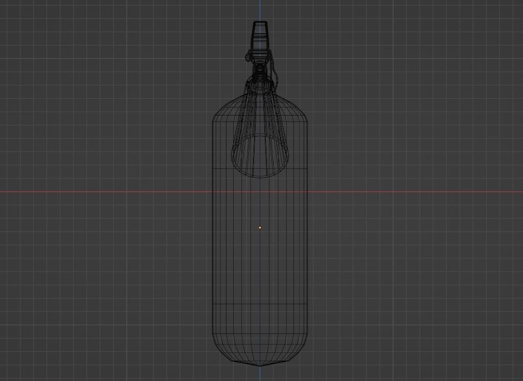Standart Fire Extinguisher Low-poly 3D model_11