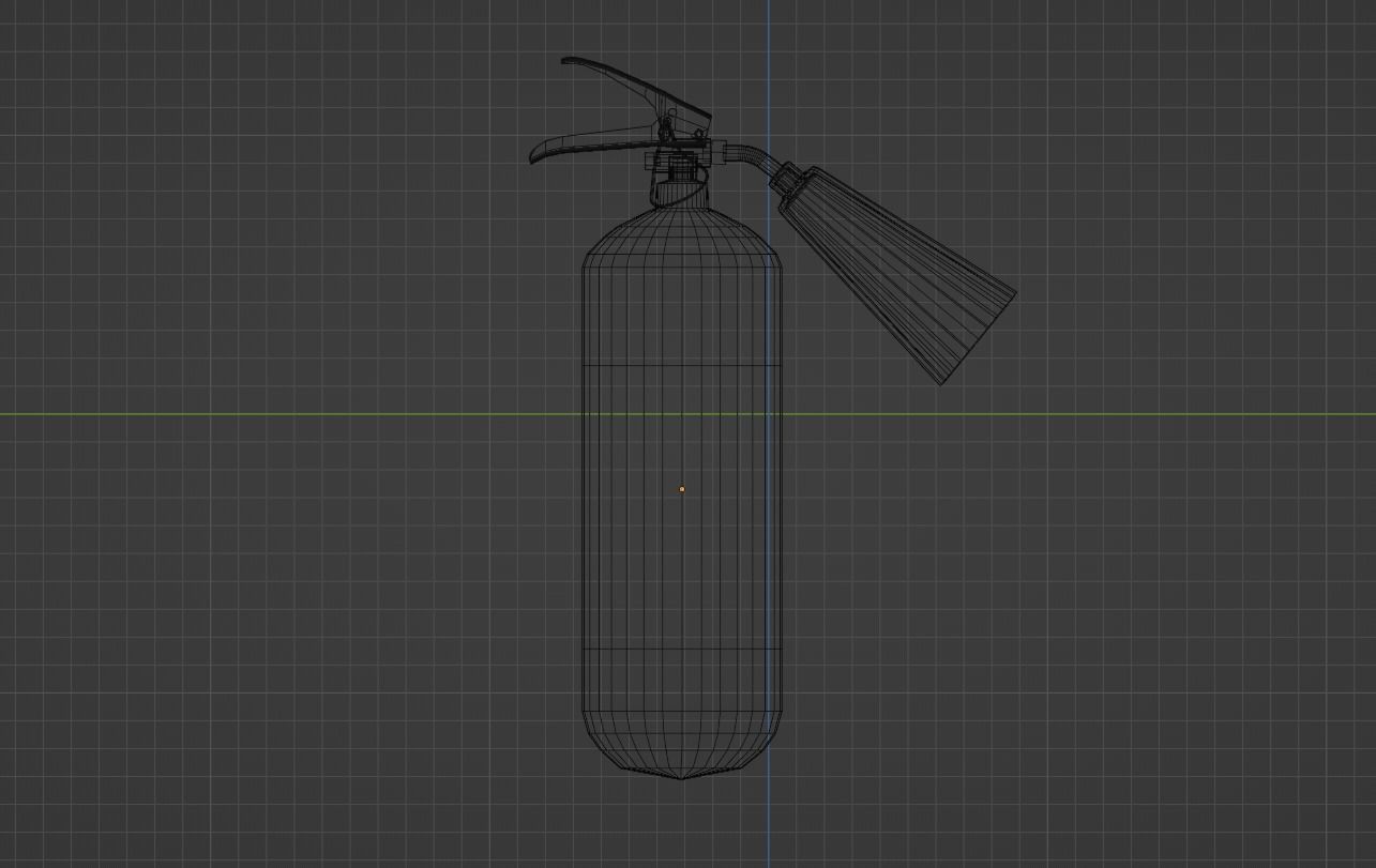 Standart Fire Extinguisher Low-poly 3D model_10
