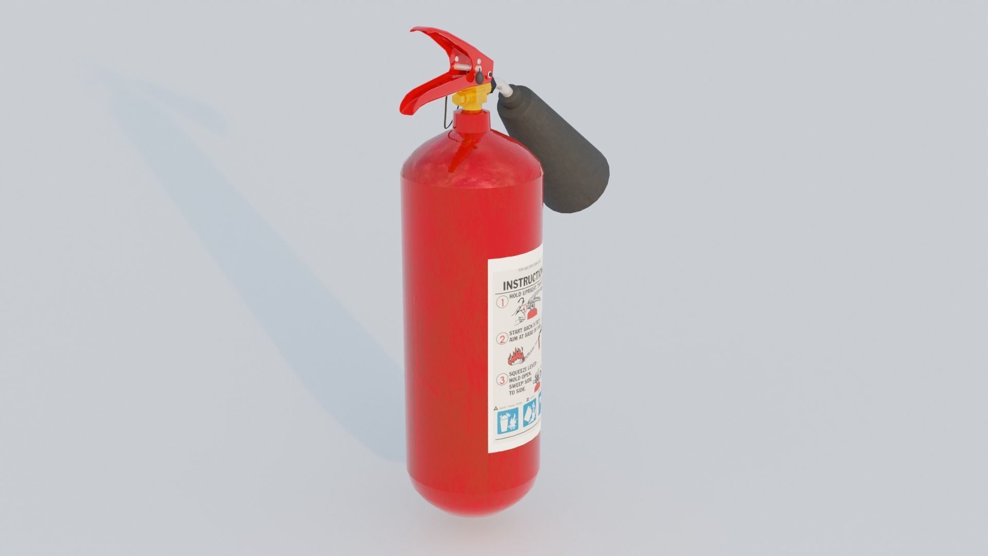 Standart Fire Extinguisher Low-poly 3D model_2