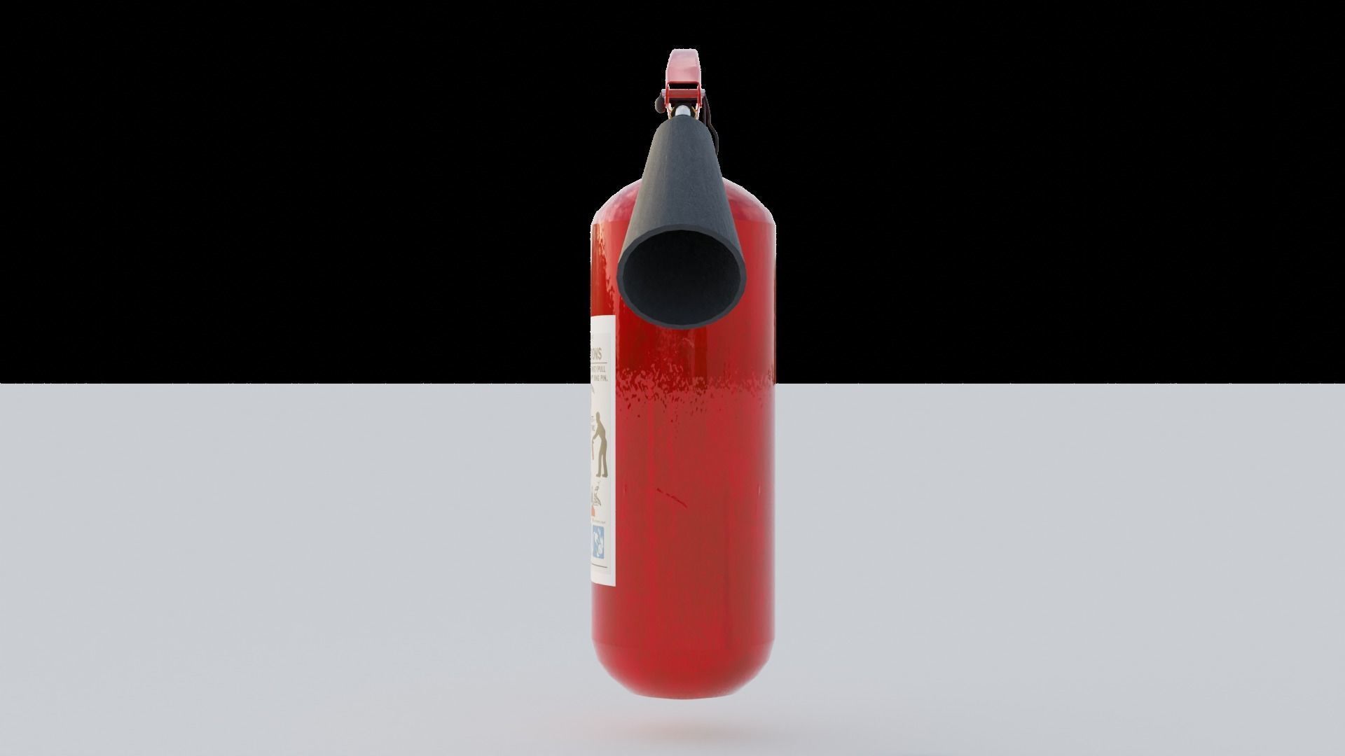 Standart Fire Extinguisher Low-poly 3D model_4