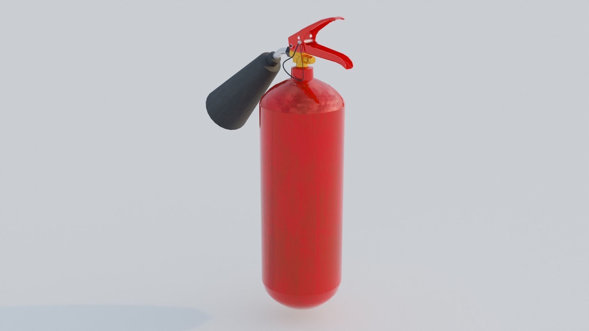Standart Fire Extinguisher Low-poly 3D model_1