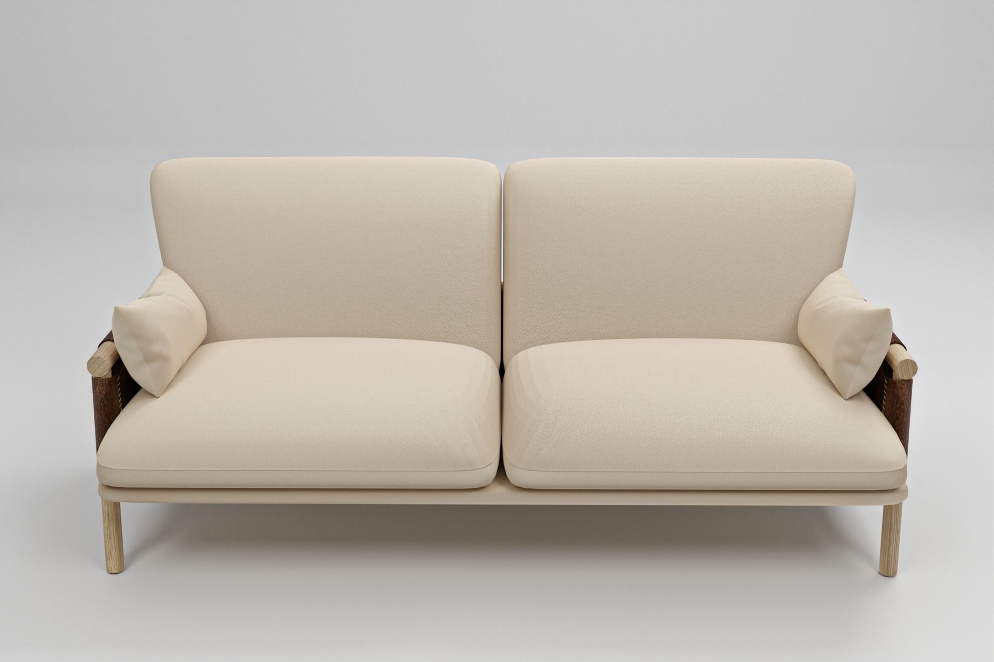 Savannah SofaTable set Low-poly 3D model_2