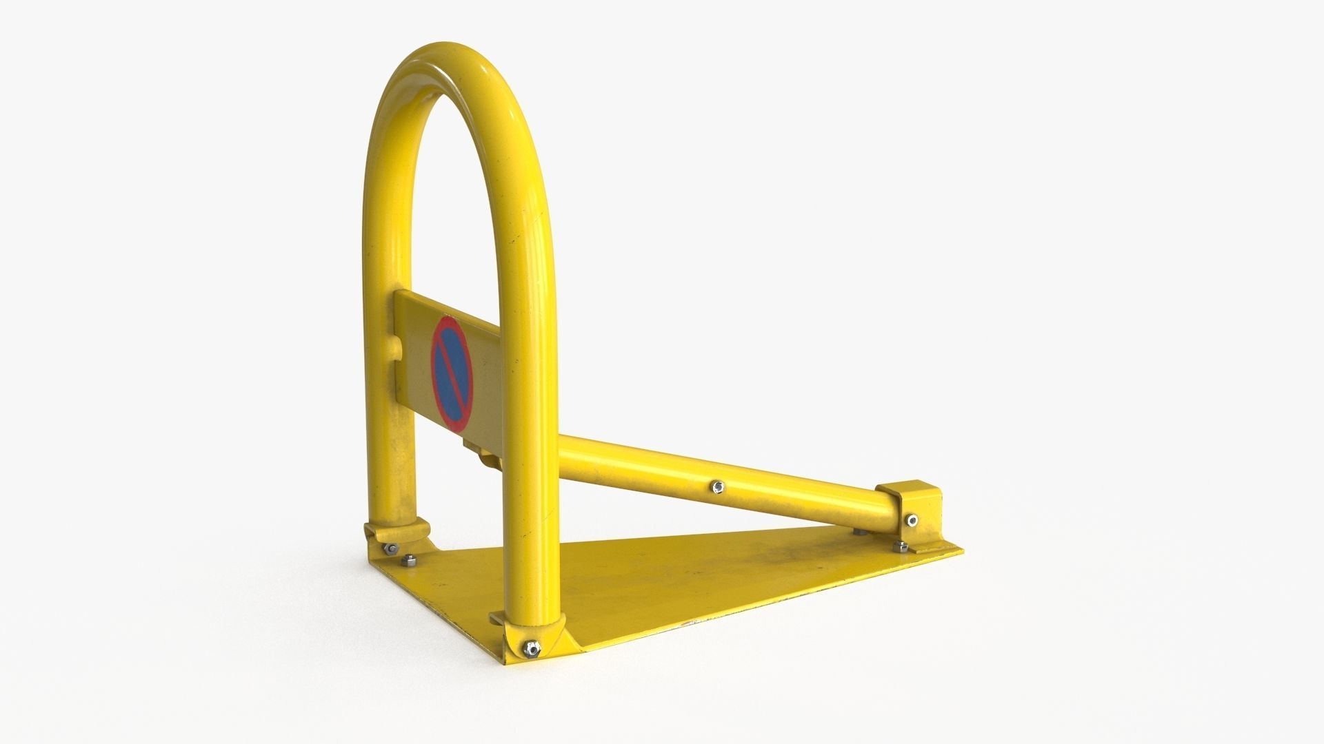 Parking Barrier Low-poly 3D model_12