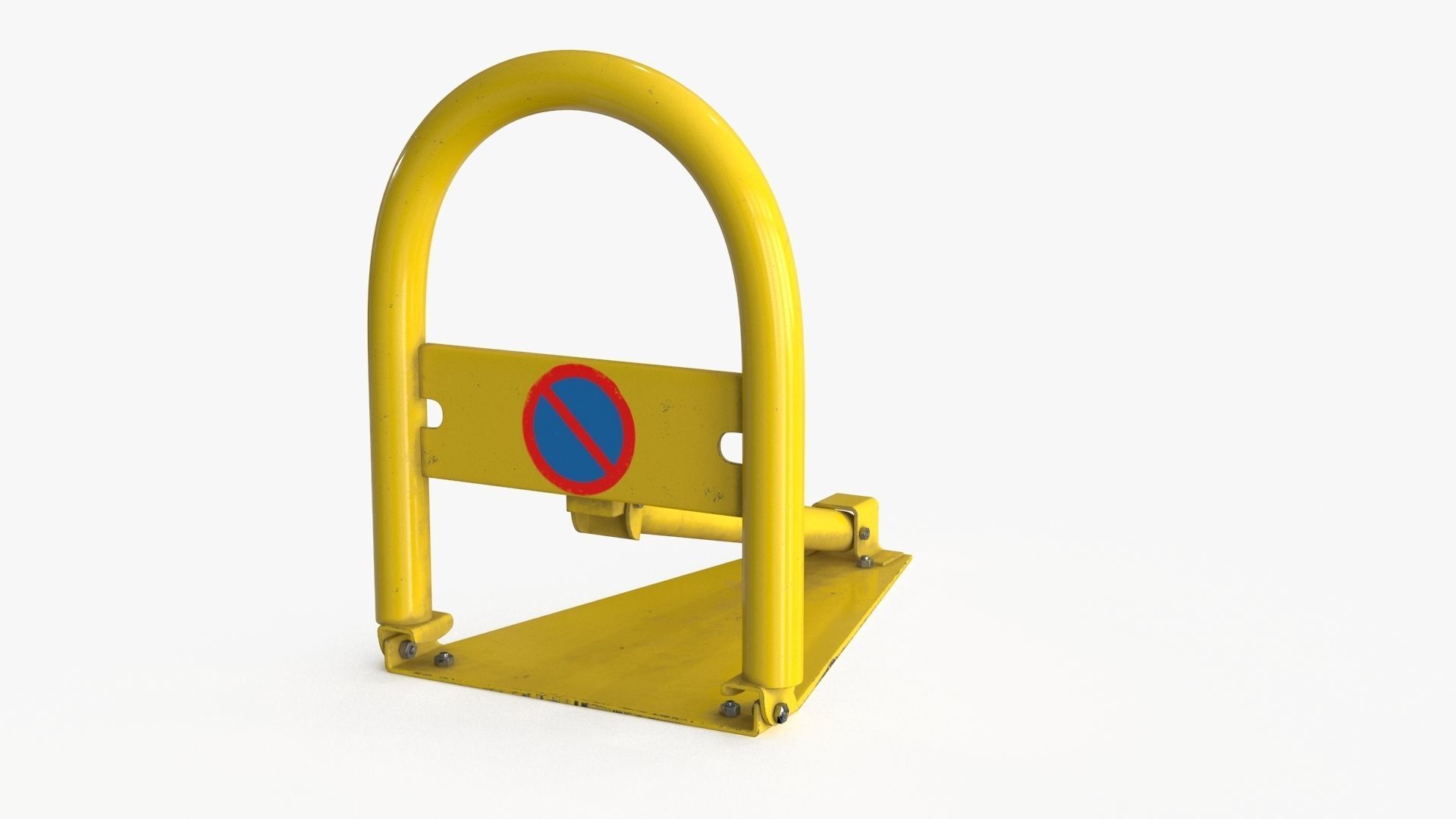 Parking Barrier Low-poly 3D model_13