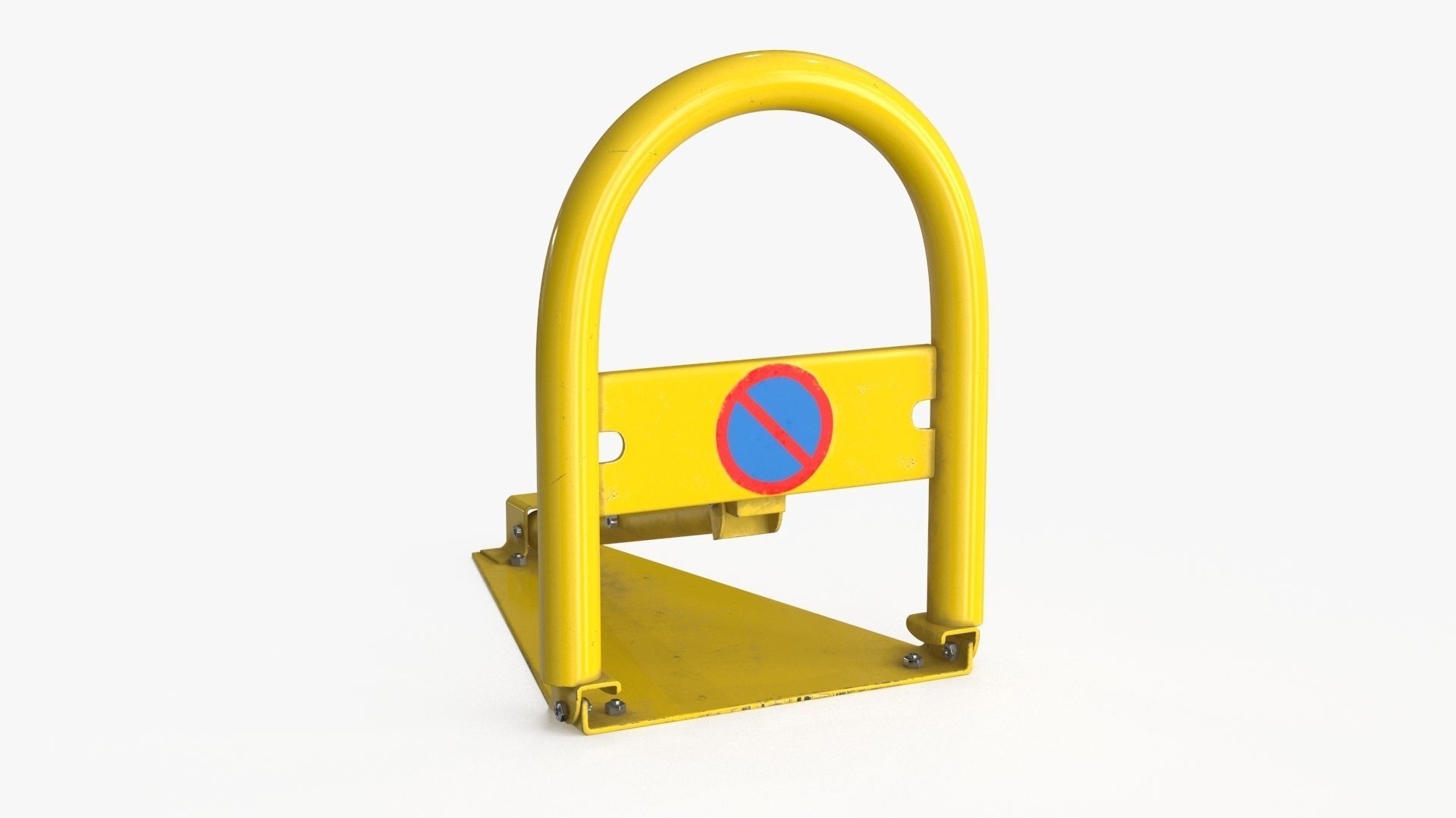 Parking Barrier Low-poly 3D model_2