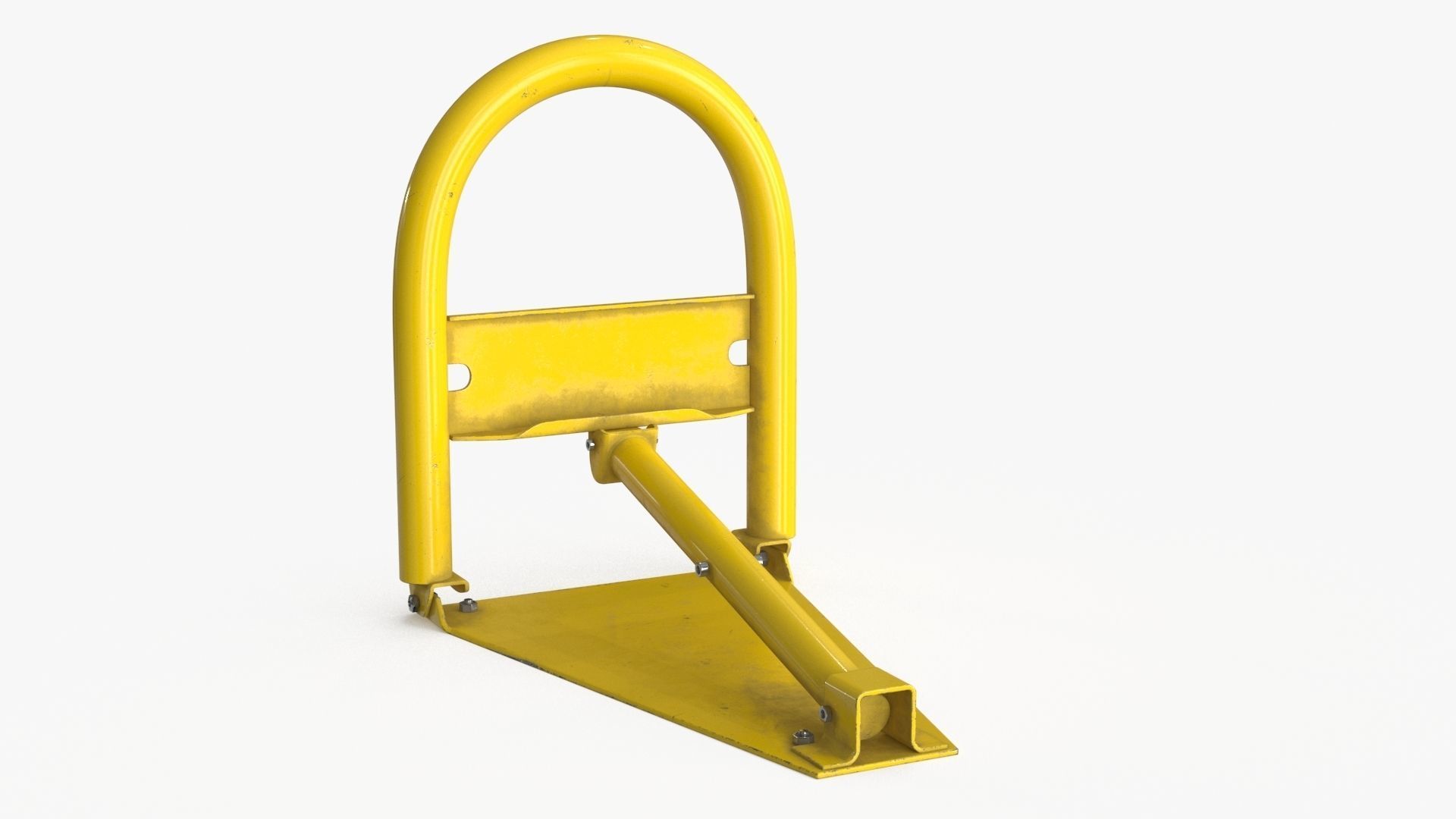 Parking Barrier Low-poly 3D model_9