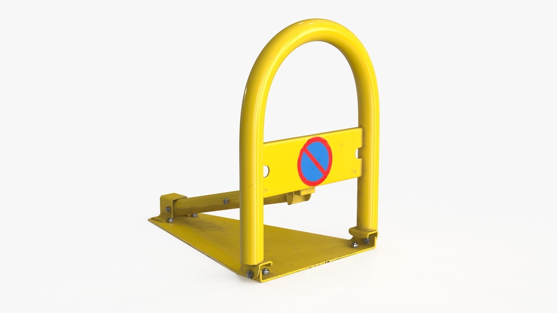 Parking Barrier Low-poly 3D model_4