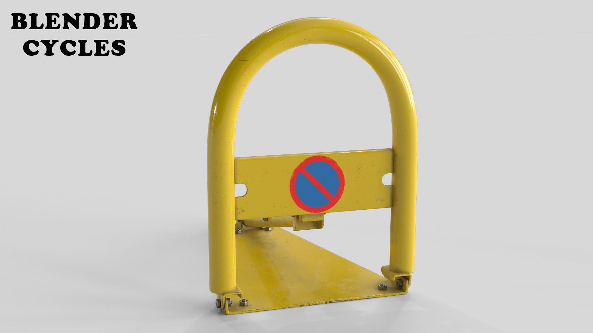 Parking Barrier Low-poly 3D model_3