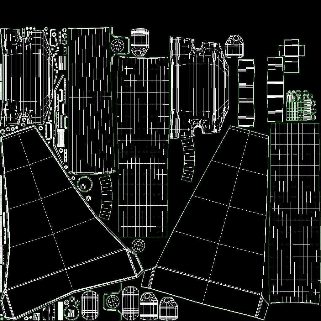 Parking Barrier Low-poly 3D model_19