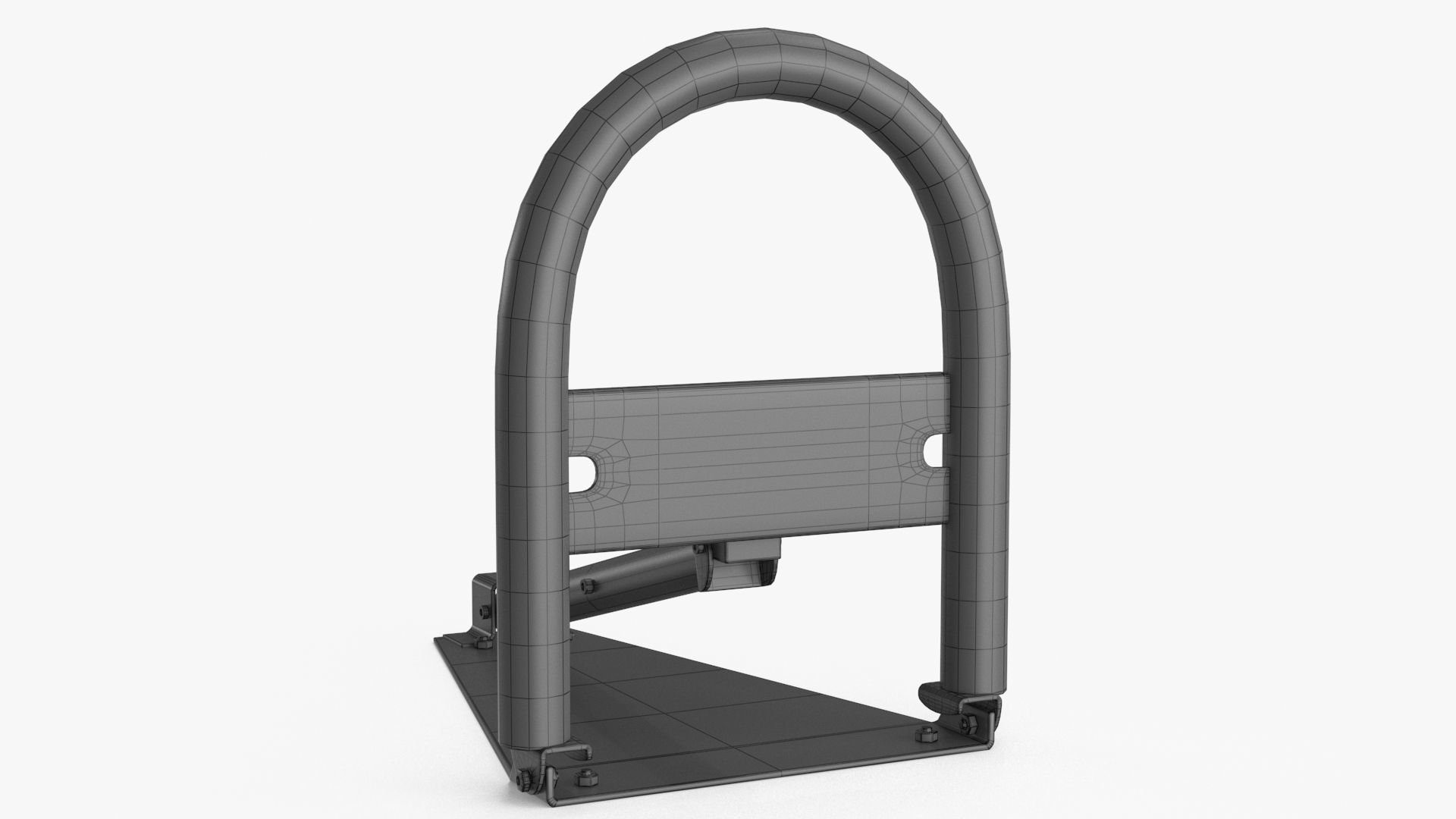 Parking Barrier Low-poly 3D model_17