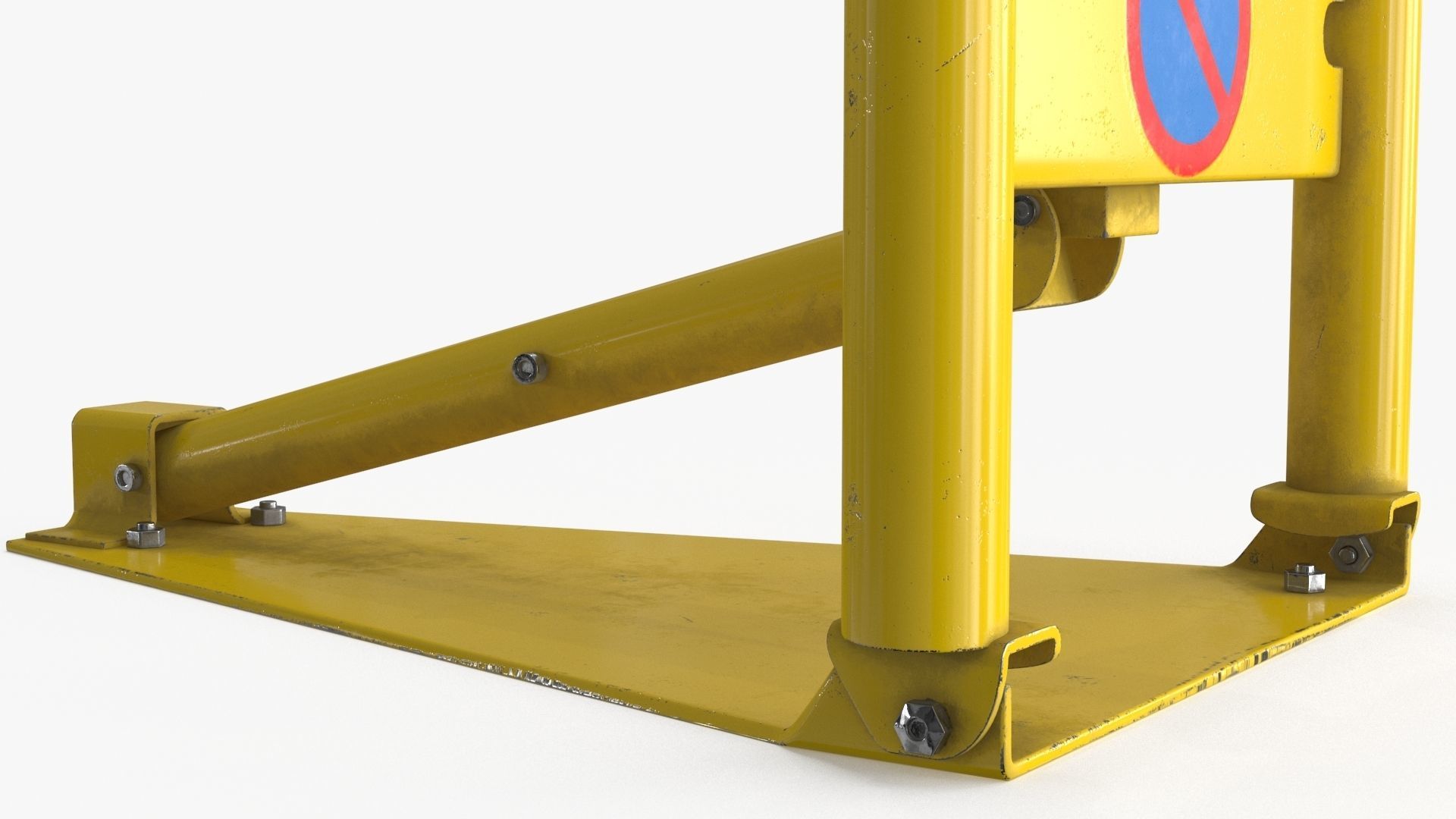 Parking Barrier Low-poly 3D model_16