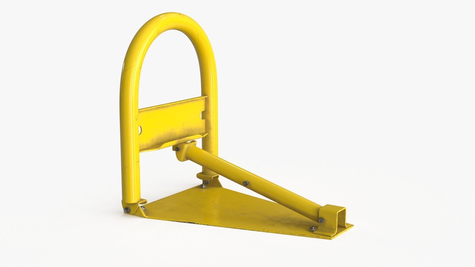 Parking Barrier Low-poly 3D model_10