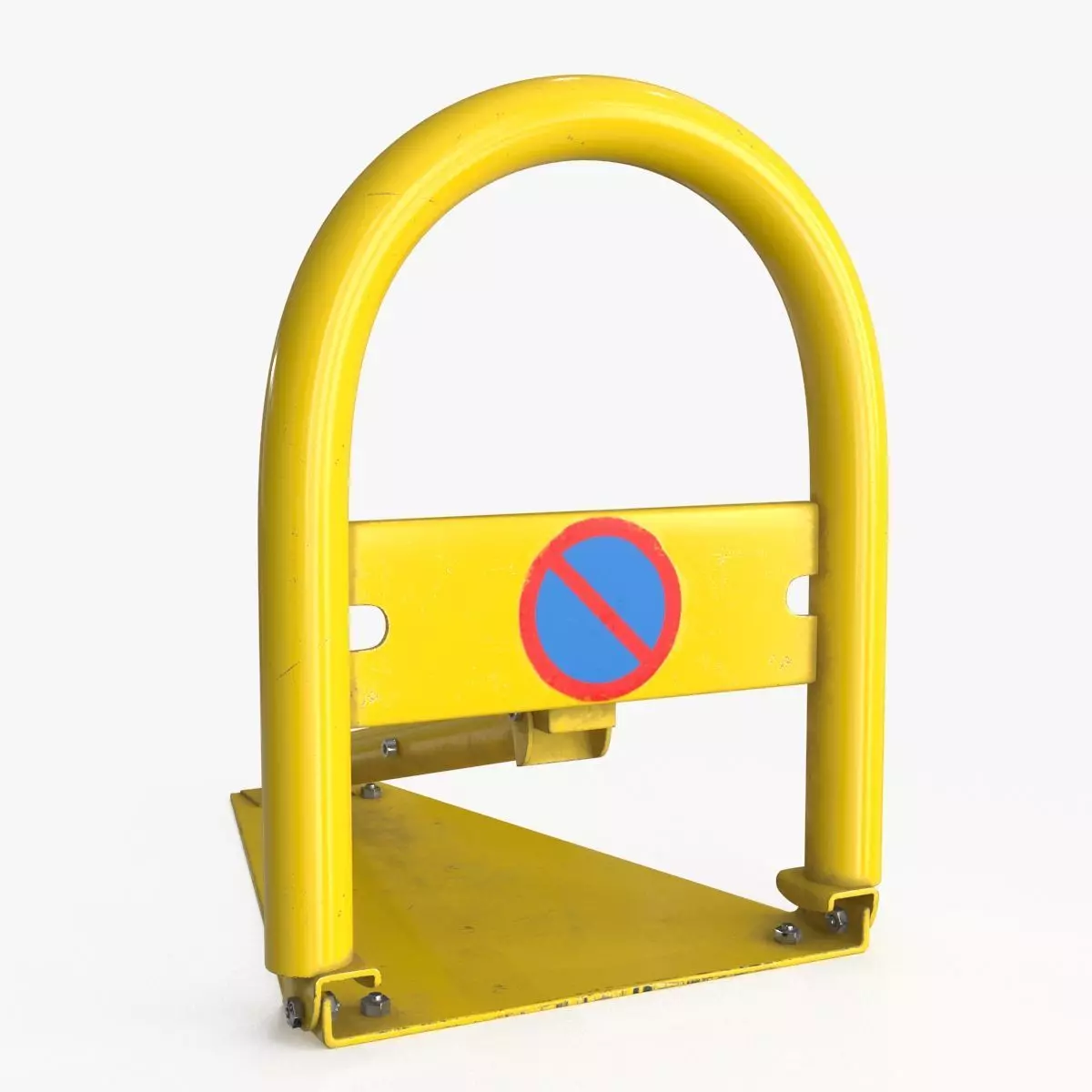 Parking Barrier Low-poly 3D model_0