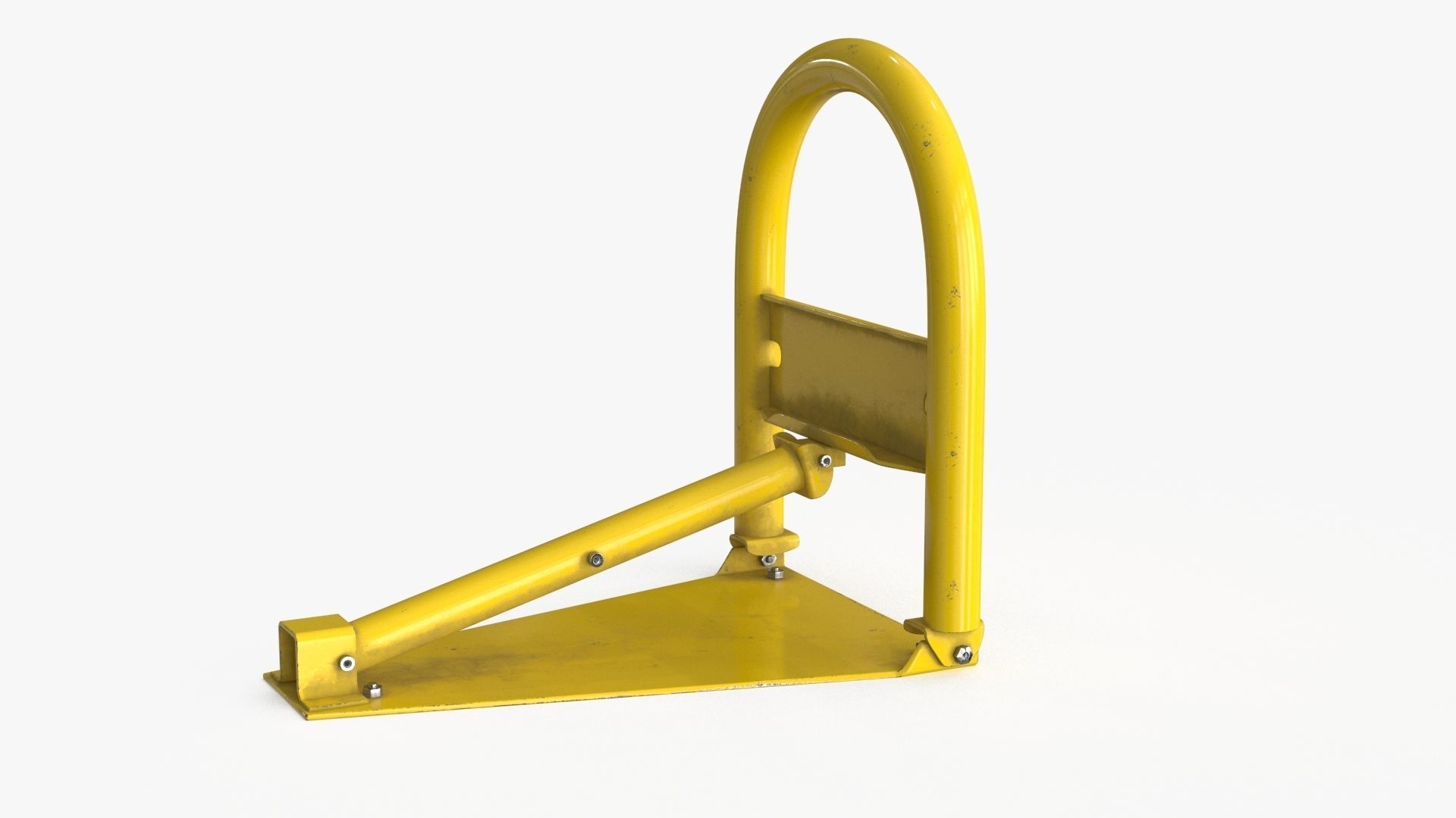 Parking Barrier Low-poly 3D model_6