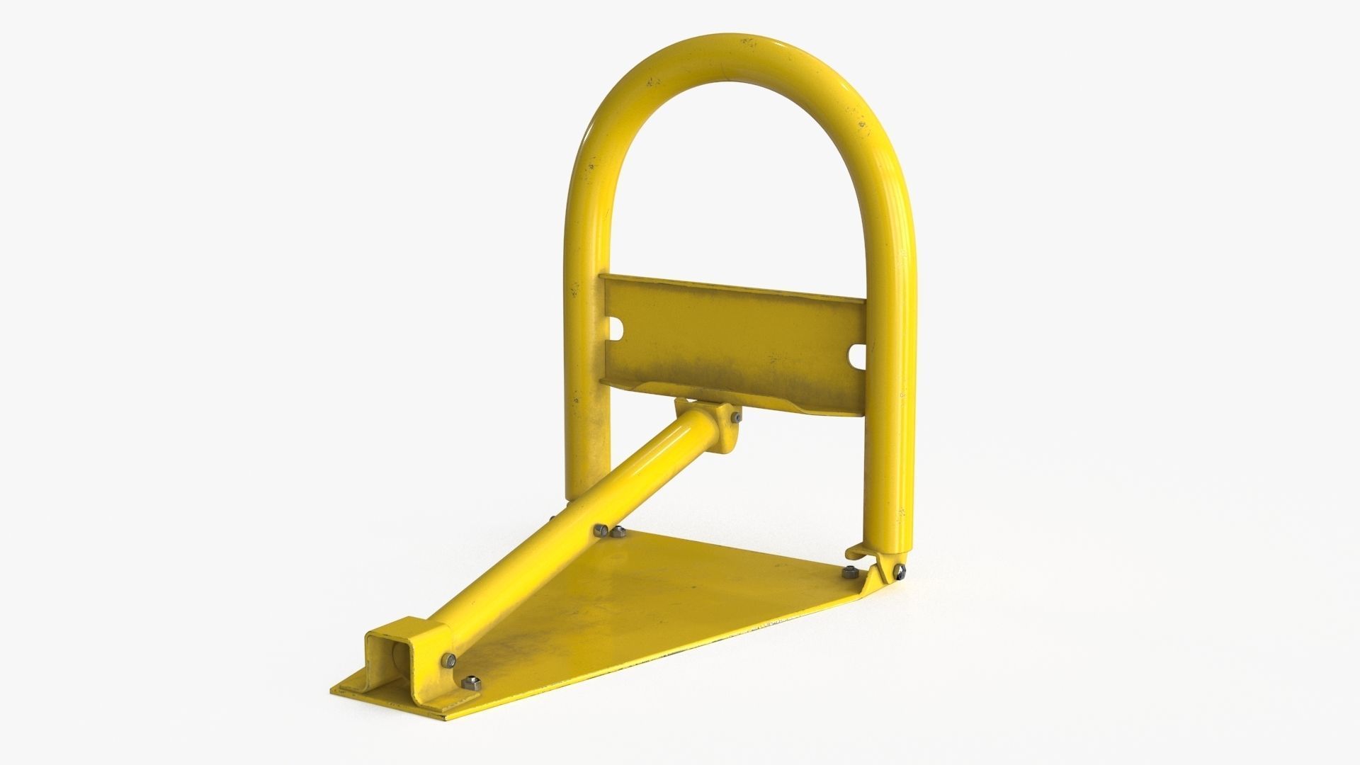 Parking Barrier Low-poly 3D model_7