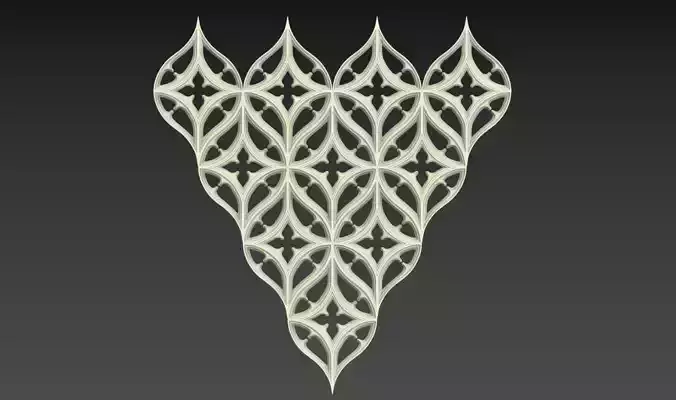 Seamless Gothic pattern 2 3D print model