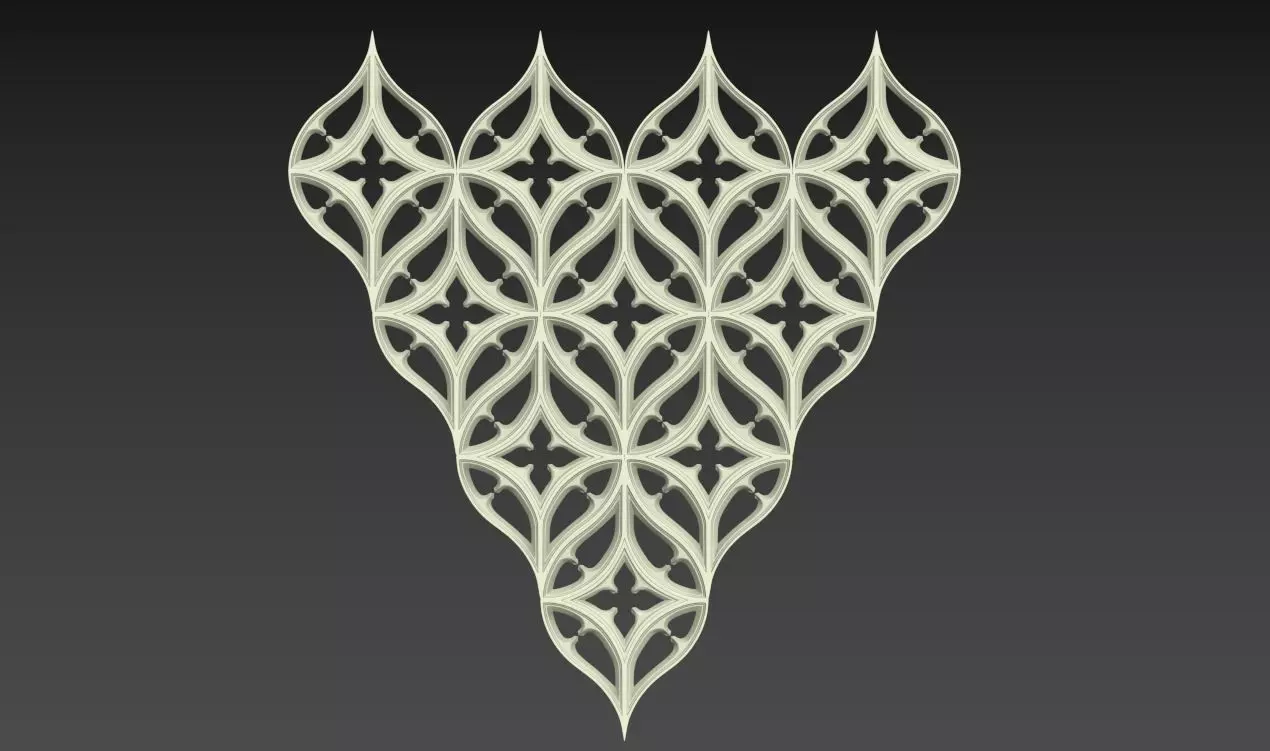 Seamless Gothic pattern 2 3D print model