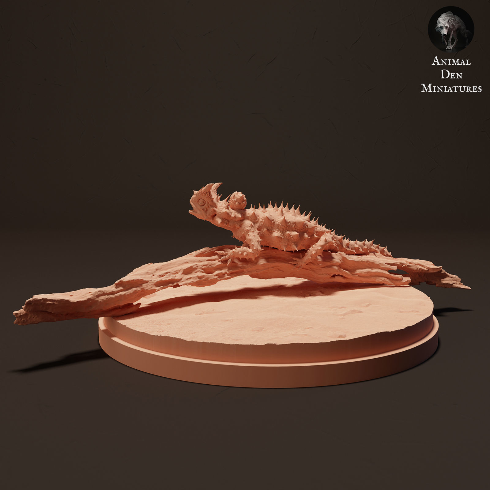 Thorny Devil on a Branch 3D print model_2