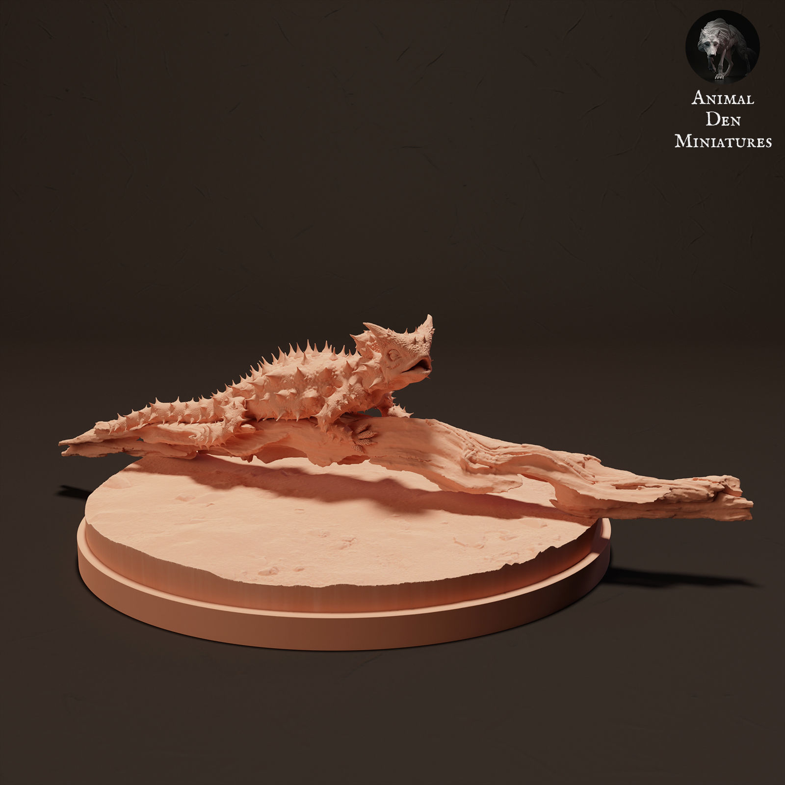 Thorny Devil on a Branch 3D print model_1