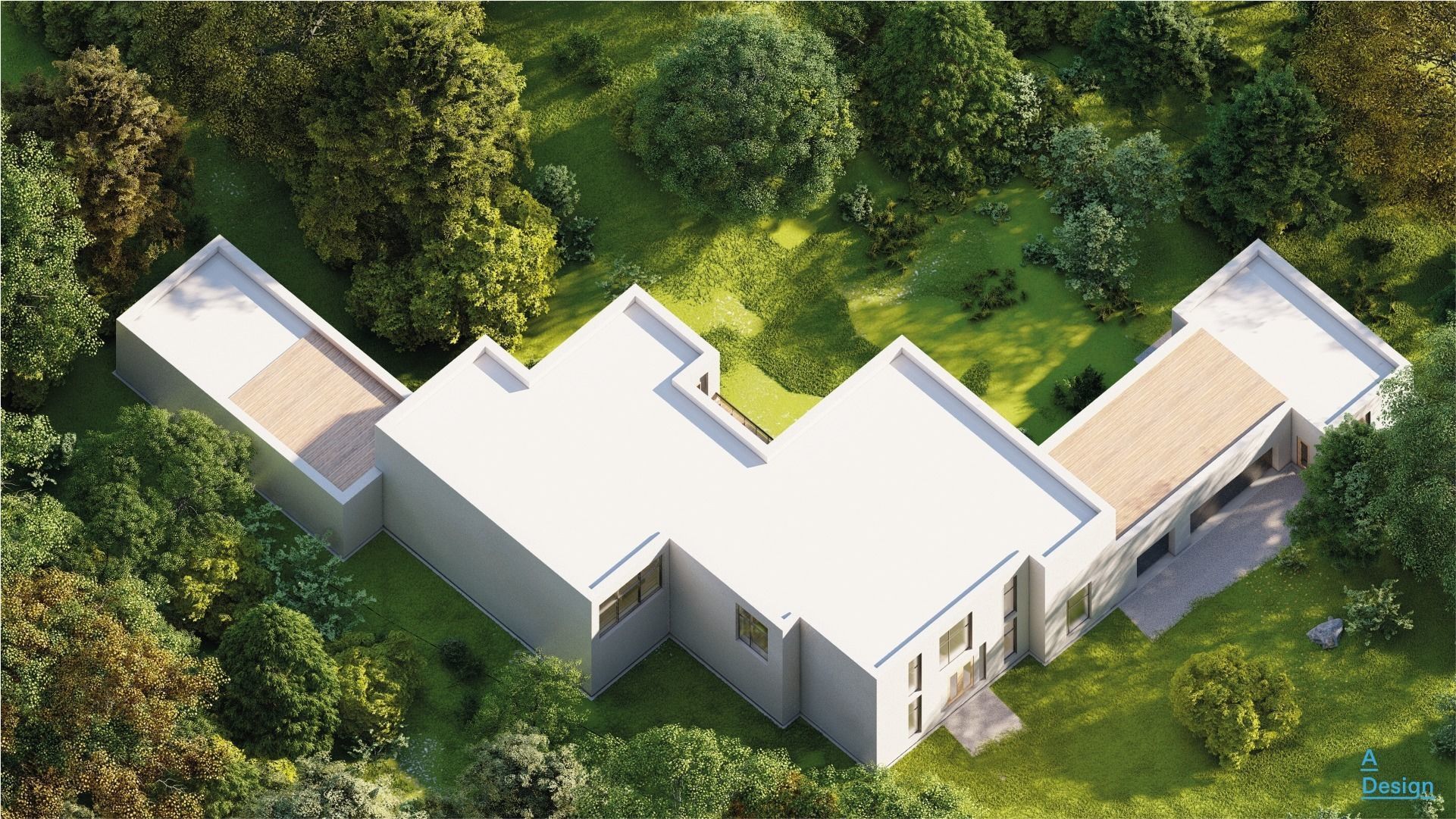 Modern forest house - Revit 3D model_9