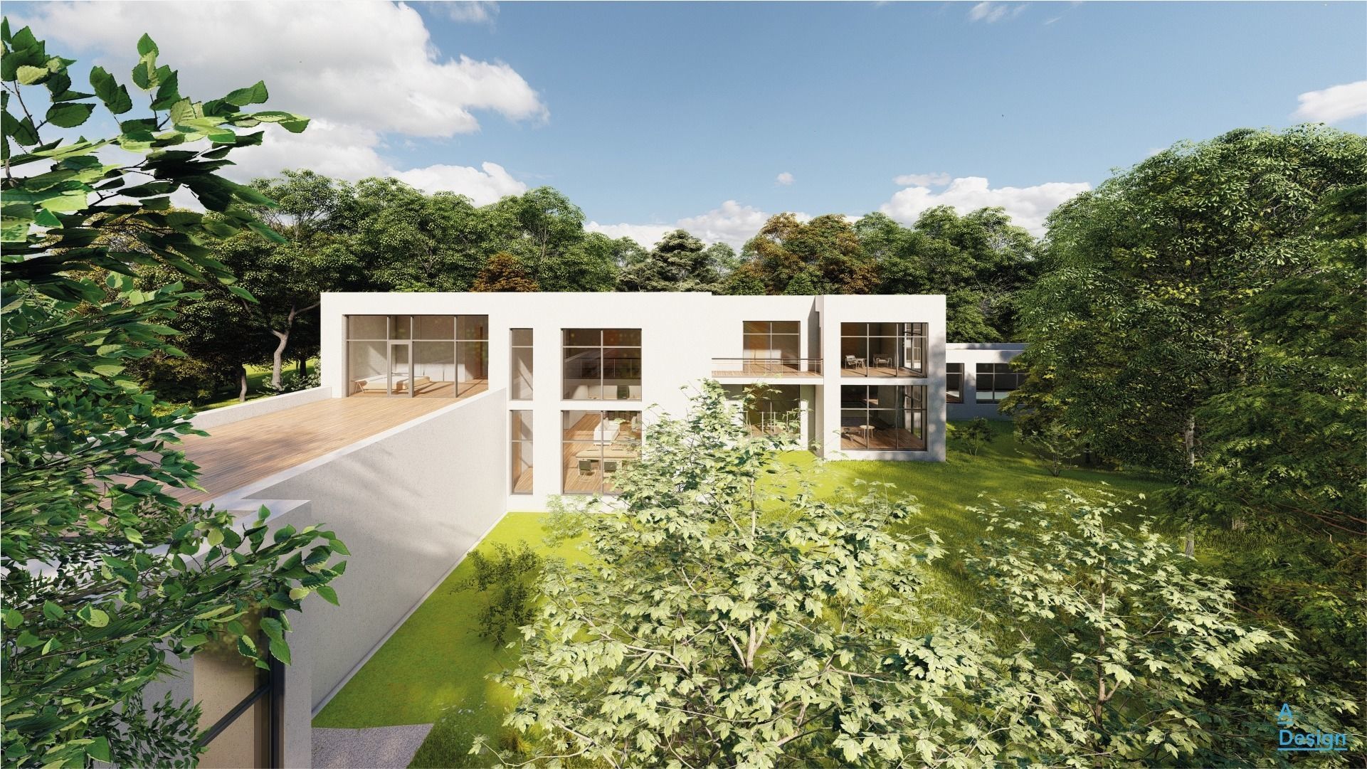 Modern forest house - Revit 3D model_6