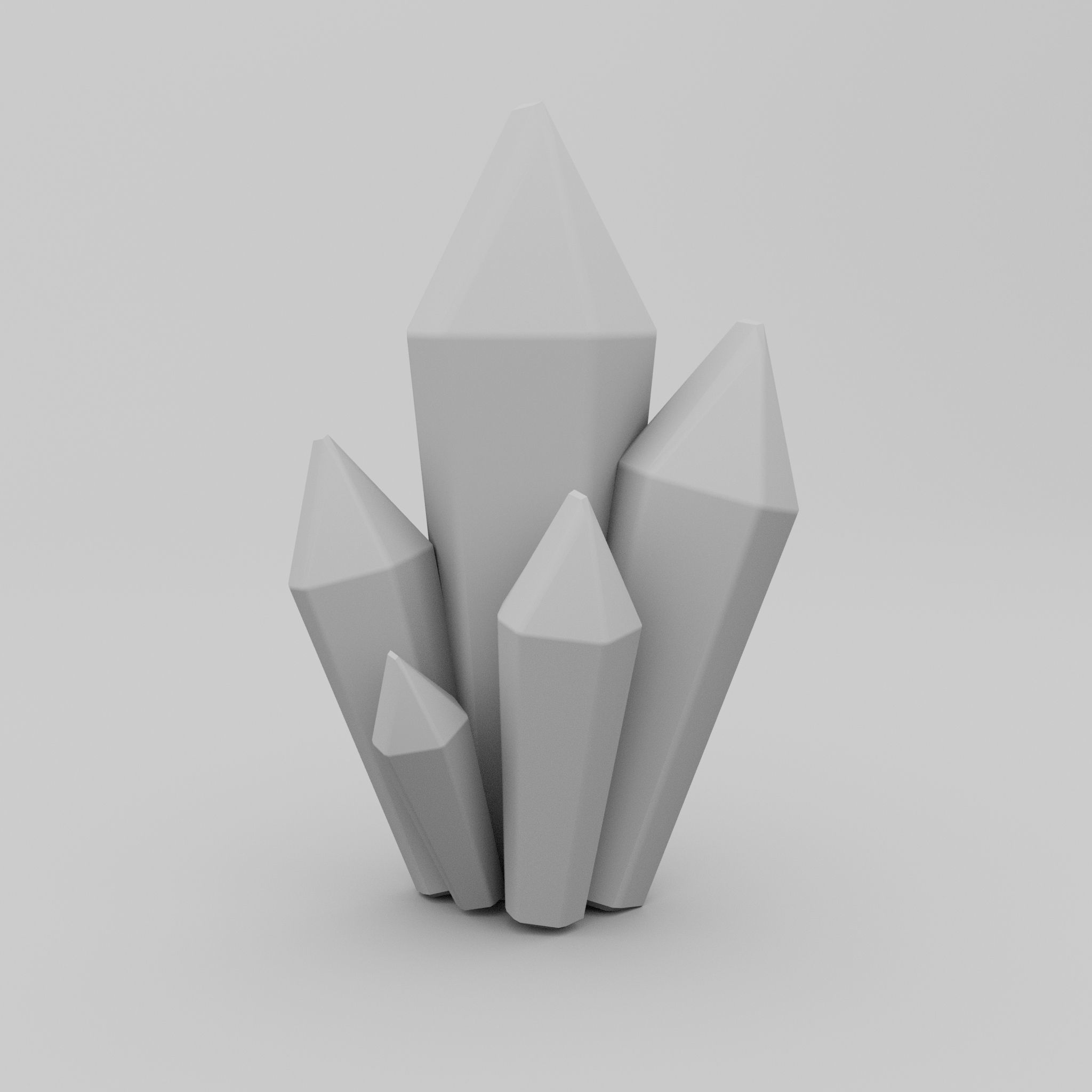 Crystal Gem stone low poly 3D Model Low-poly 3D model_4
