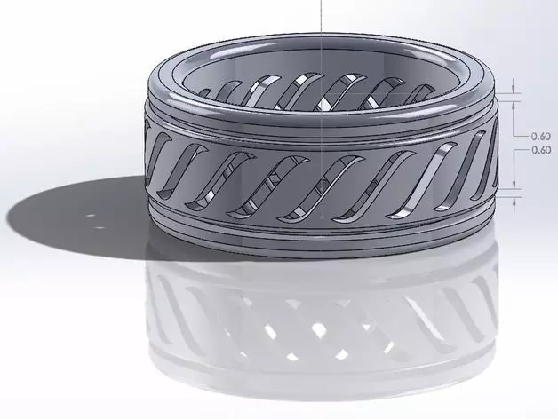 Spinner Fidget Ring 3D print model_0