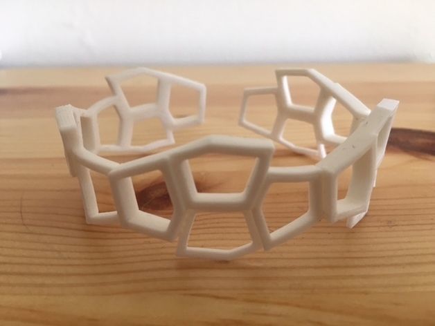 Pentagon Thermoform Bracelet 3D print model_1