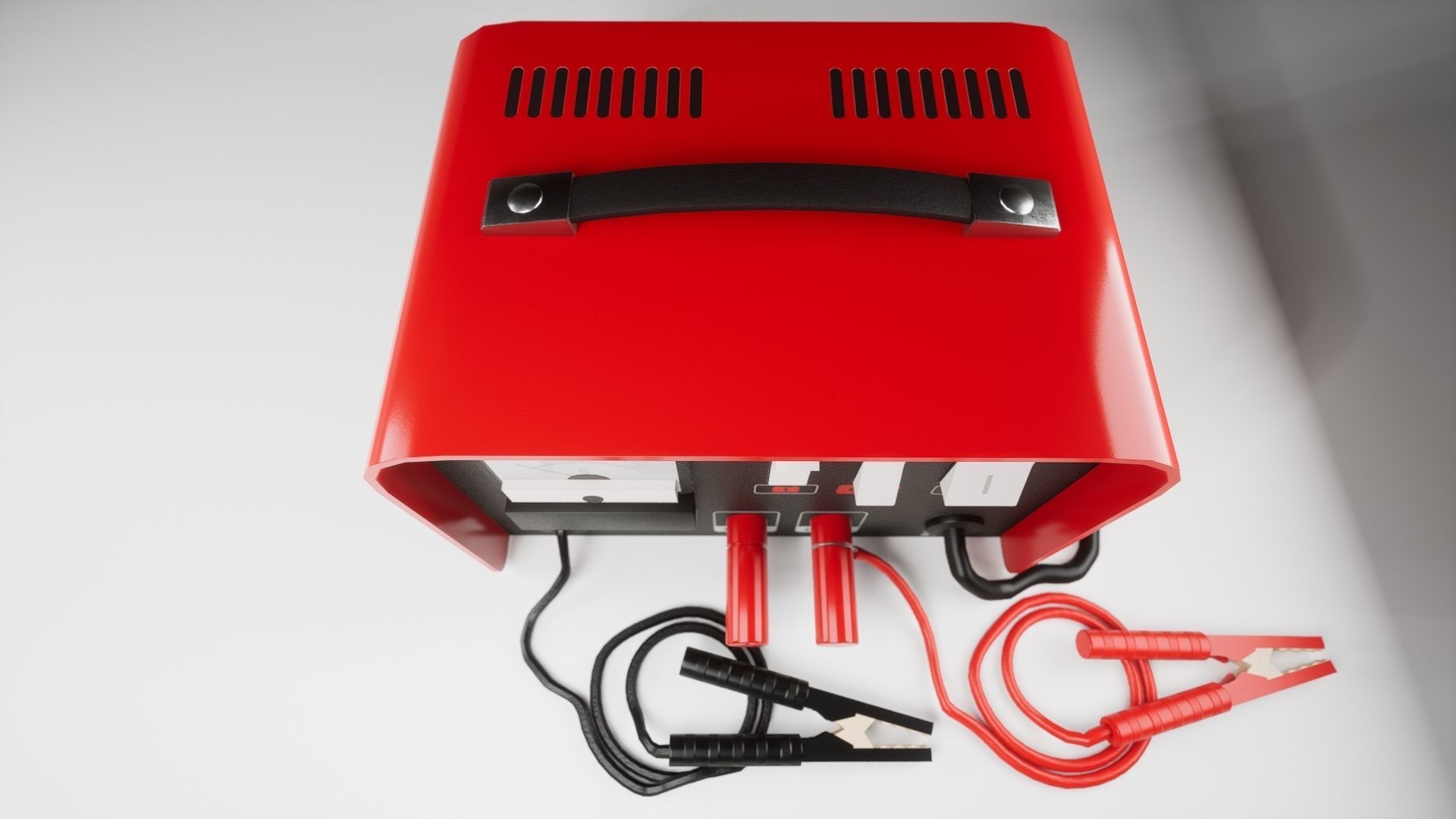 Industry Battery charger for car battery clean version Low-poly 3D model_4